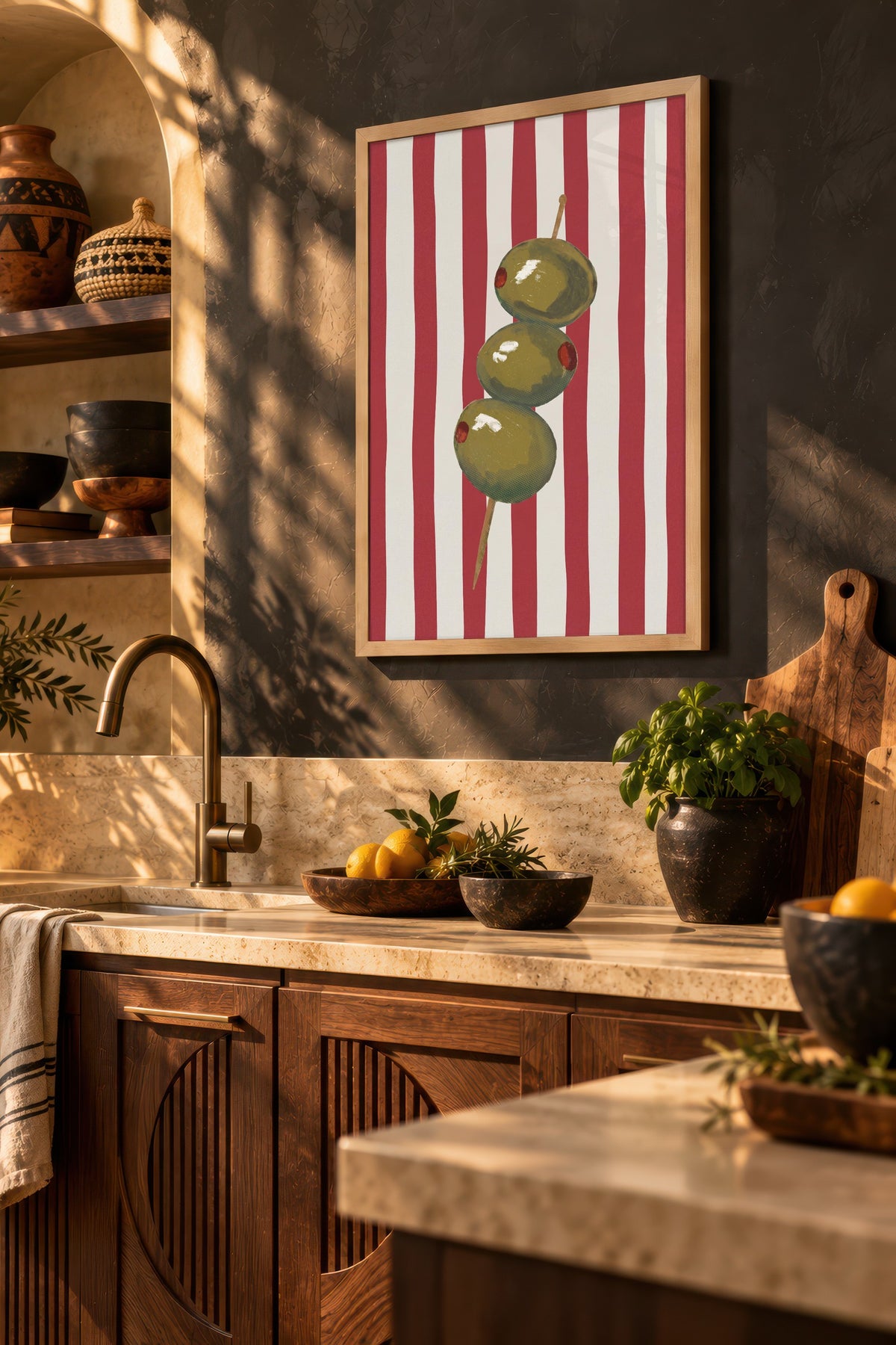 Zeytin Şiş Poster – Ahşap Çerçeveli Tablo