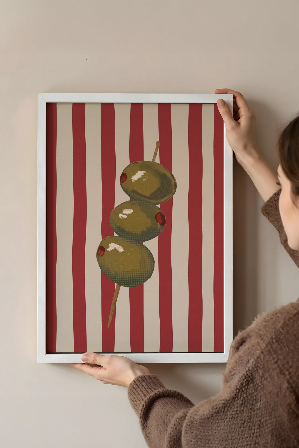 Zeytin Şiş Poster – Beyaz Çerçeveli Tablo