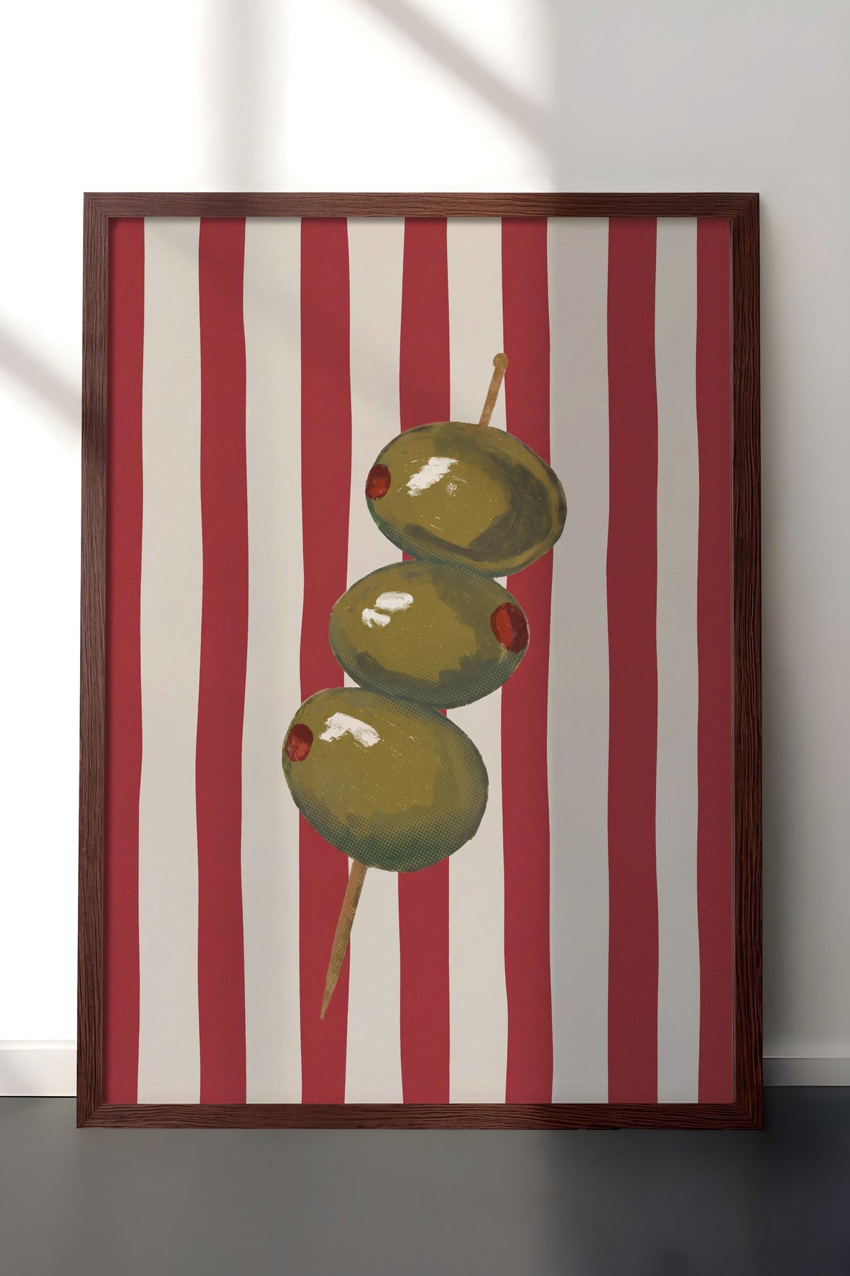 Zeytin Şiş Poster – Kahverengi Çerçeveli Tablo