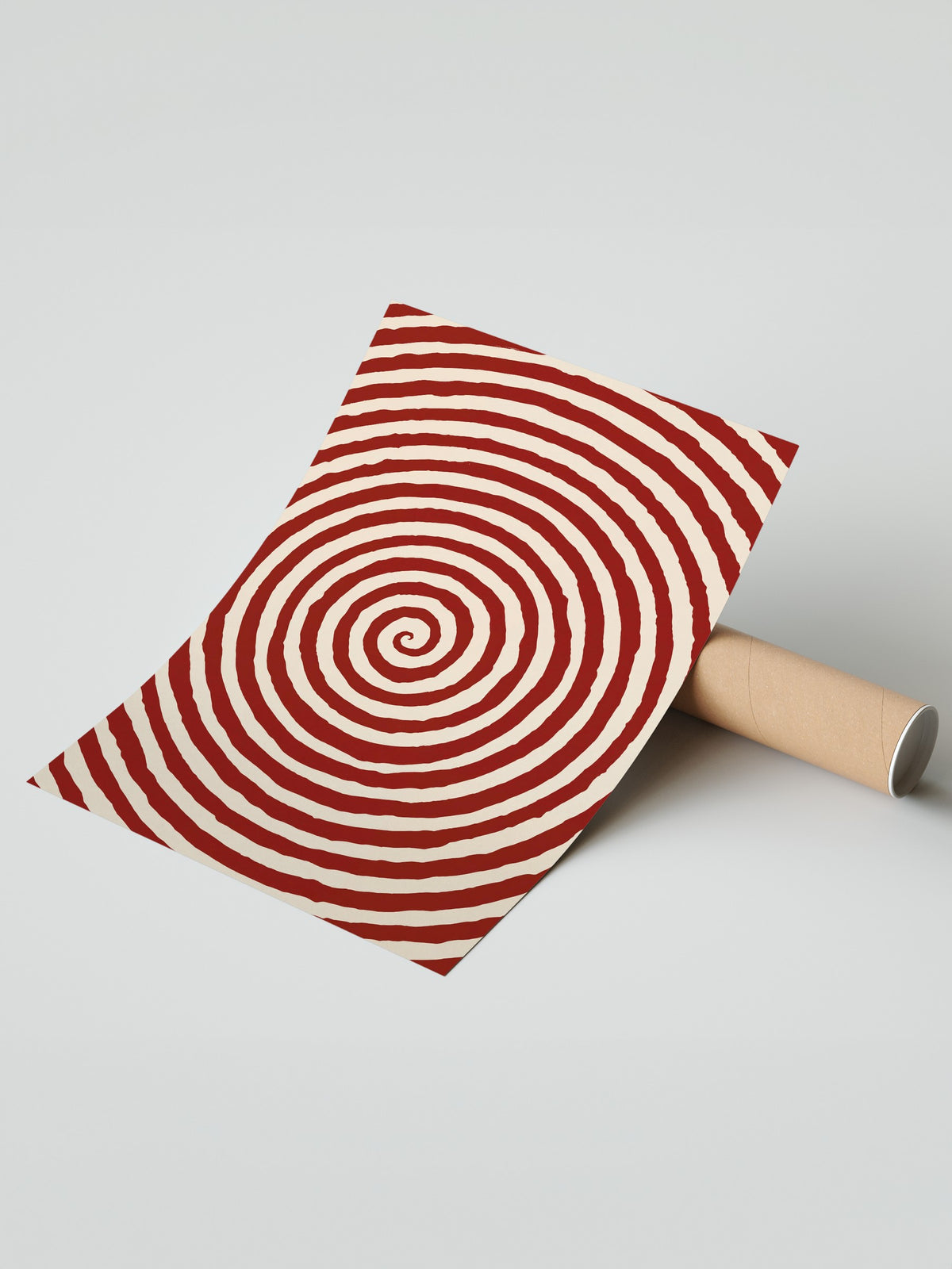 Kıvrımlı Dairesel Desen Çerçevesiz Poster