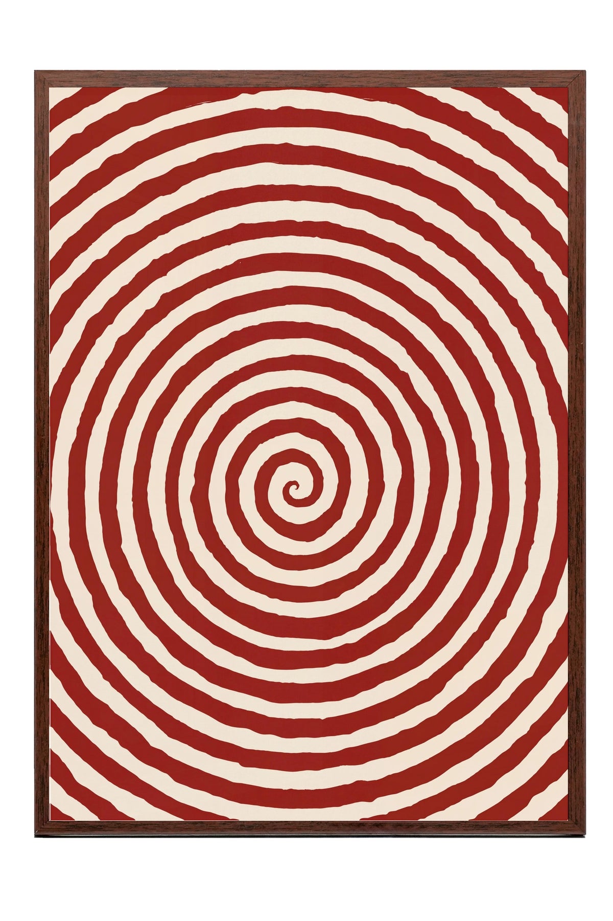 Kıvrımlı Dairesel Desen Poster – Kahverengi Çerçeveli Tablo