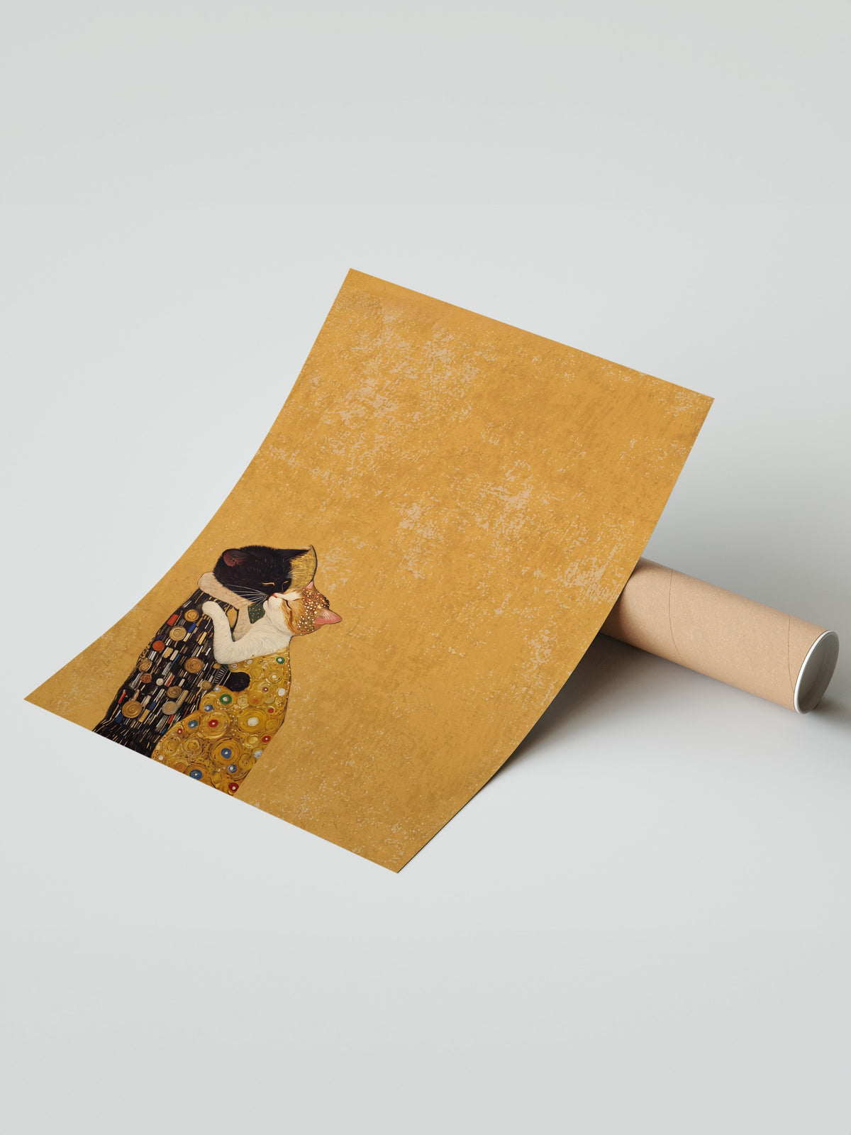 Sarılmakta Olan Kediler Çerçevesiz Poster