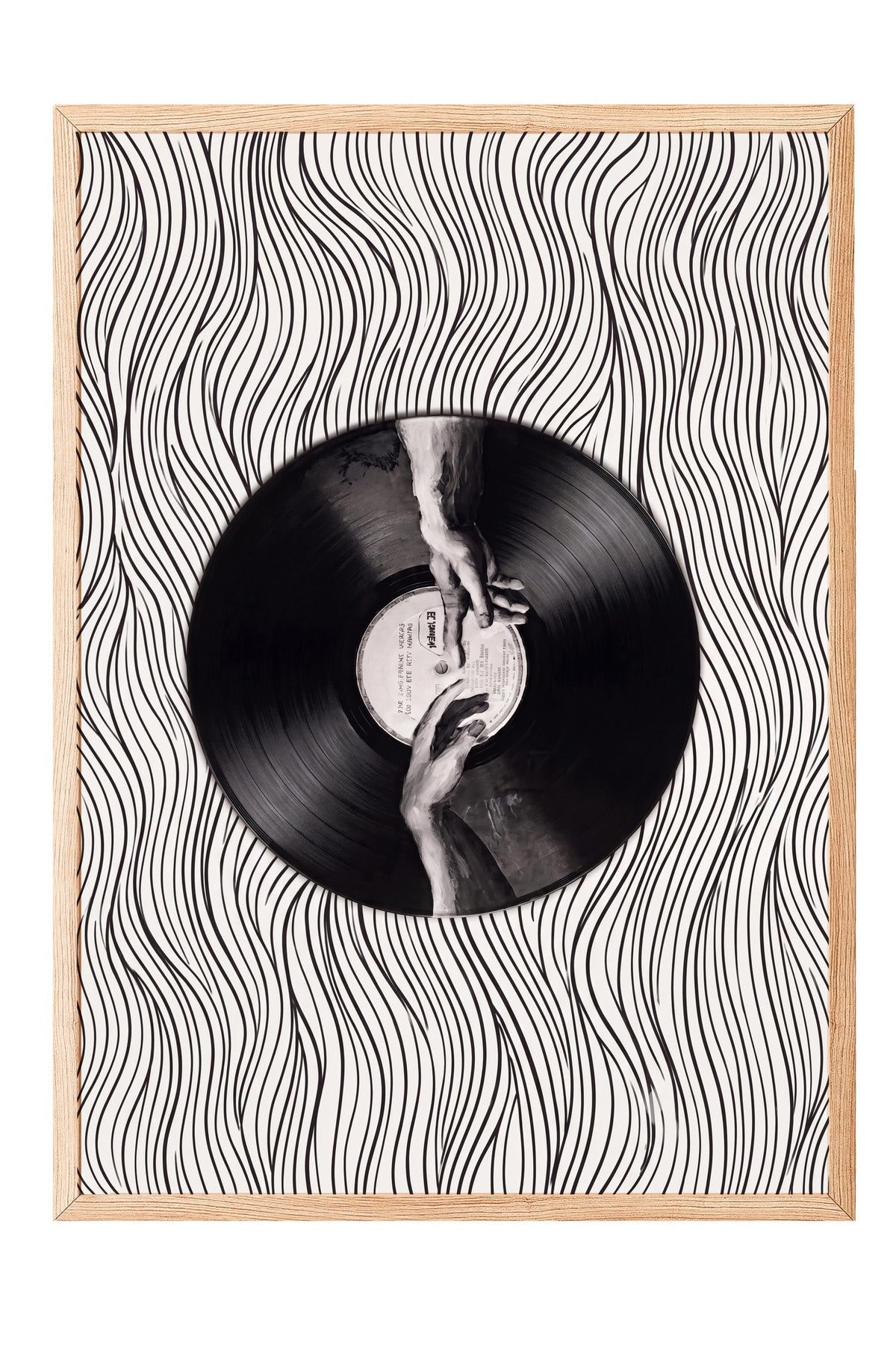 Vinil Dokunuşu Poster – Ahşap Çerçeveli Tablo