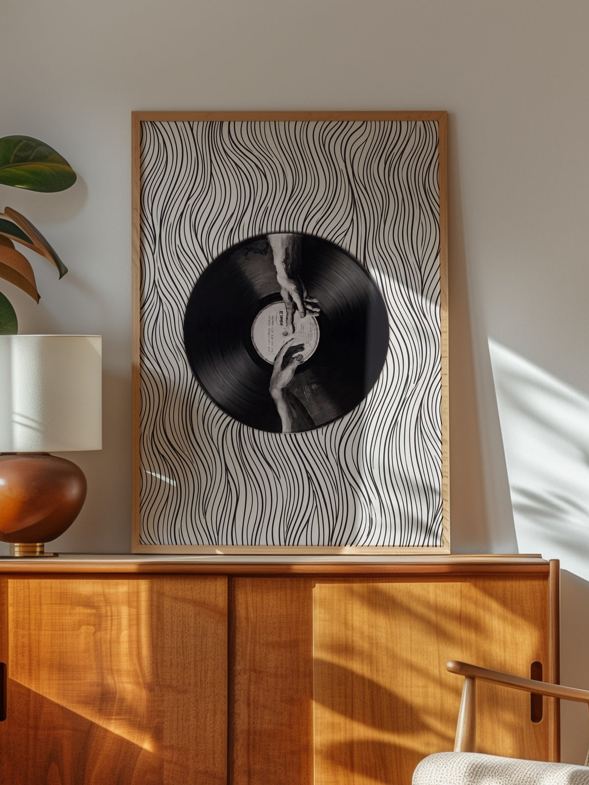 Vinil Dokunuşu Poster – Ahşap Çerçeveli Tablo