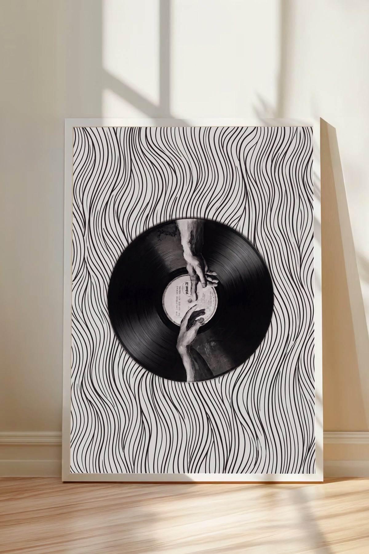 Vinil Dokunuşu Poster – Beyaz Çerçeveli Tablo