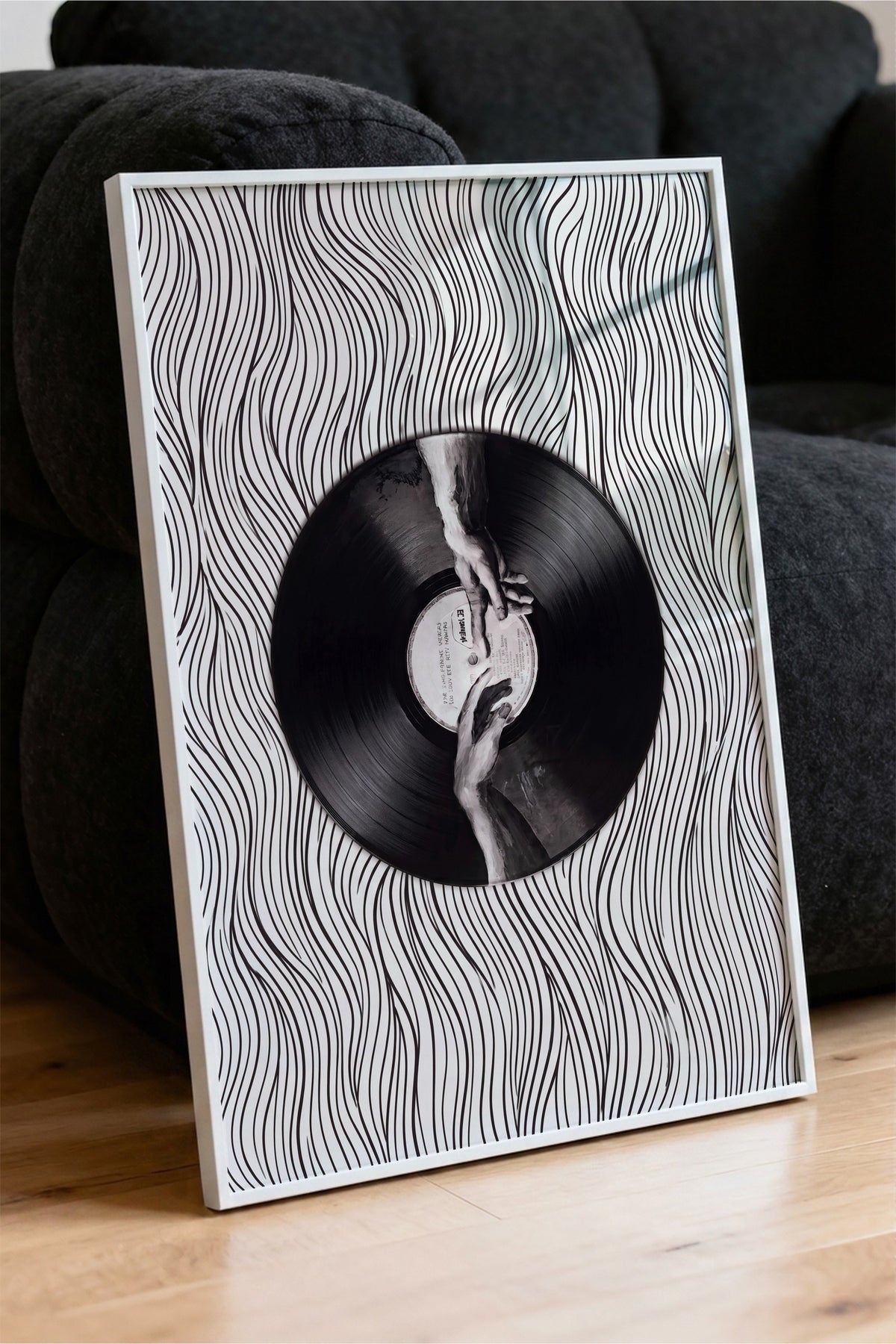 Vinil Dokunuşu Poster – Beyaz Çerçeveli Tablo
