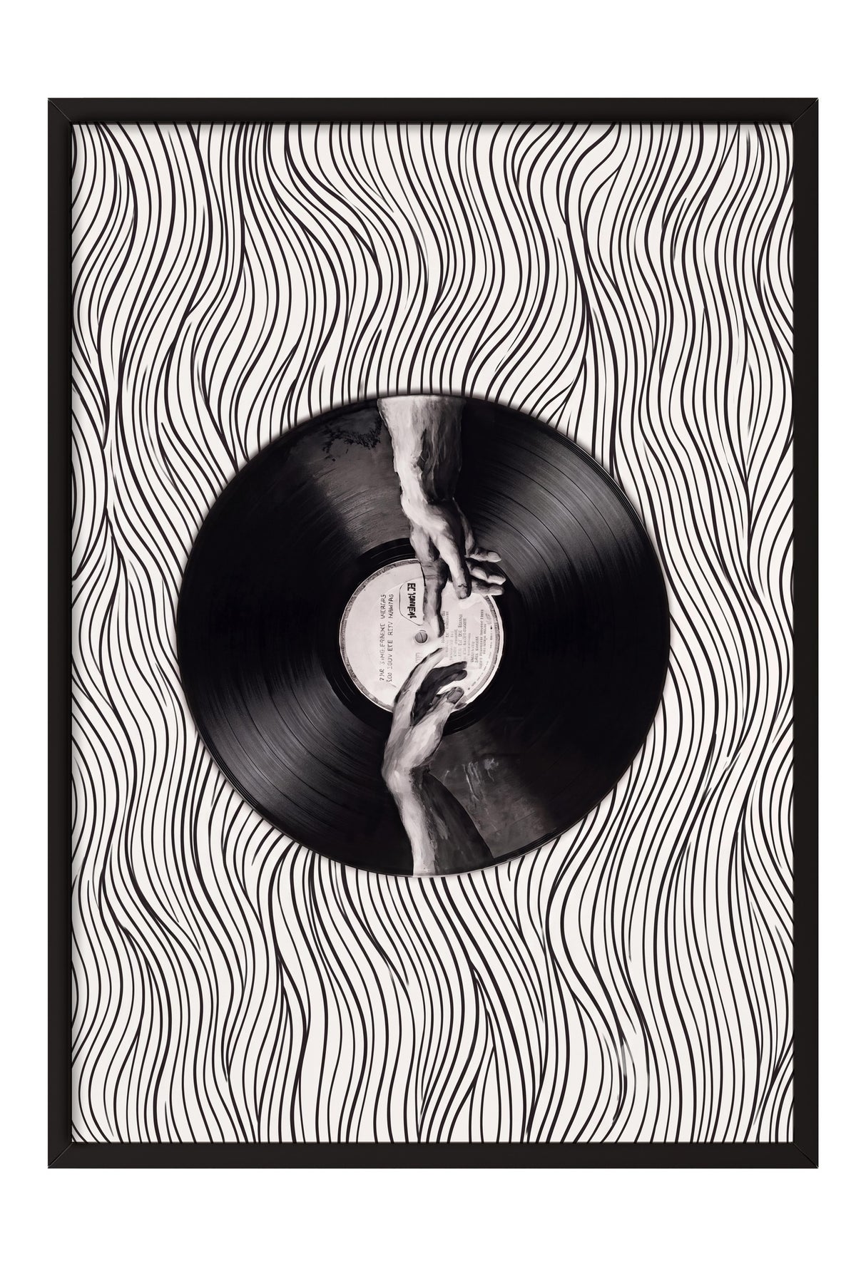 Vinil Dokunuşu Poster – Siyah Çerçeveli Tablo