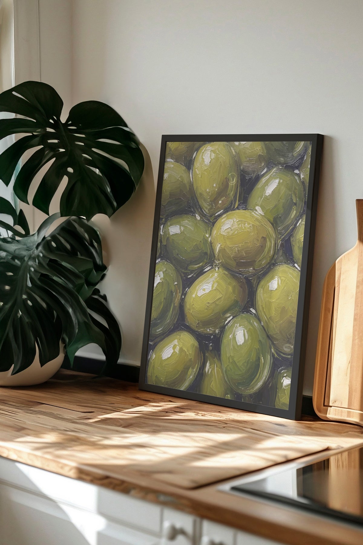 Zeytin Görselleri Poster – Siyah Çerçeveli Tablo