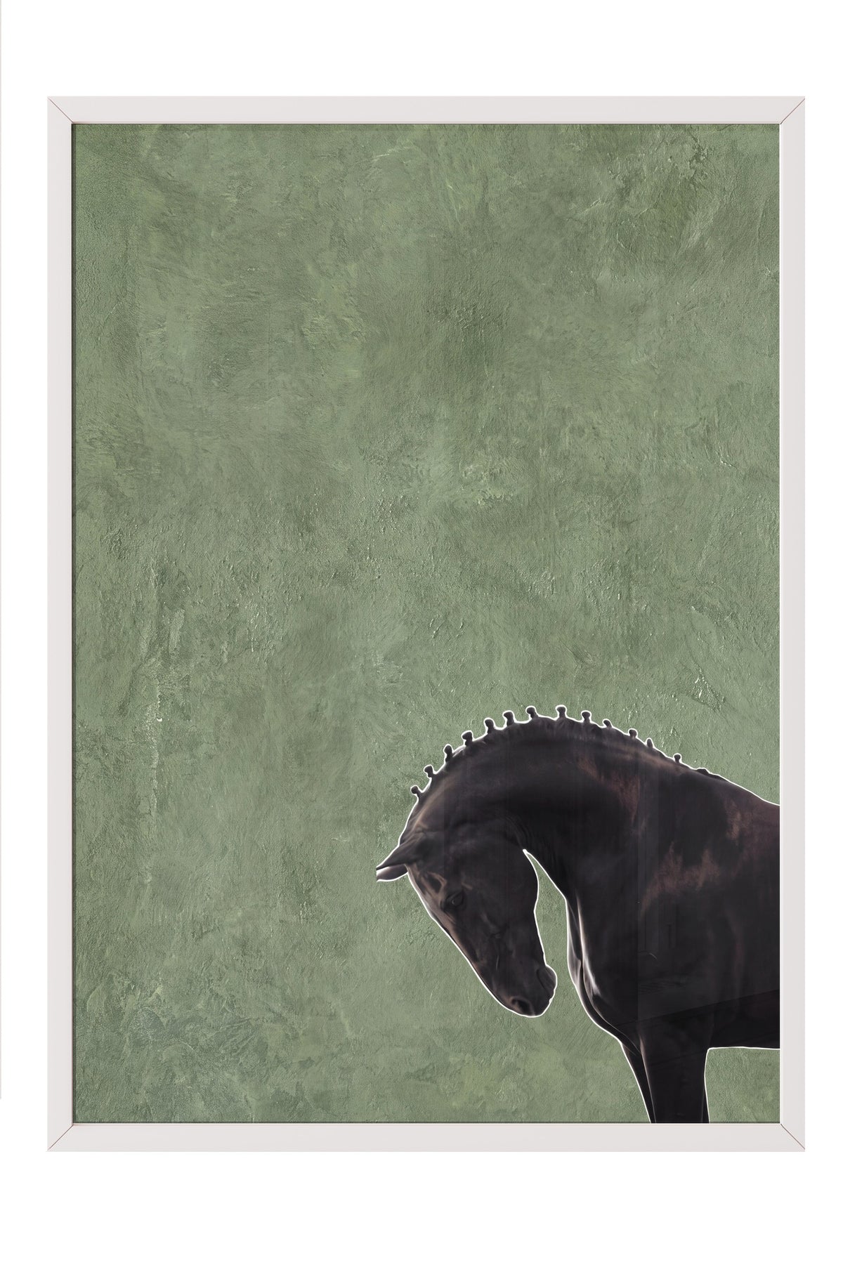 At figürü Poster – Beyaz Çerçeveli Tablo