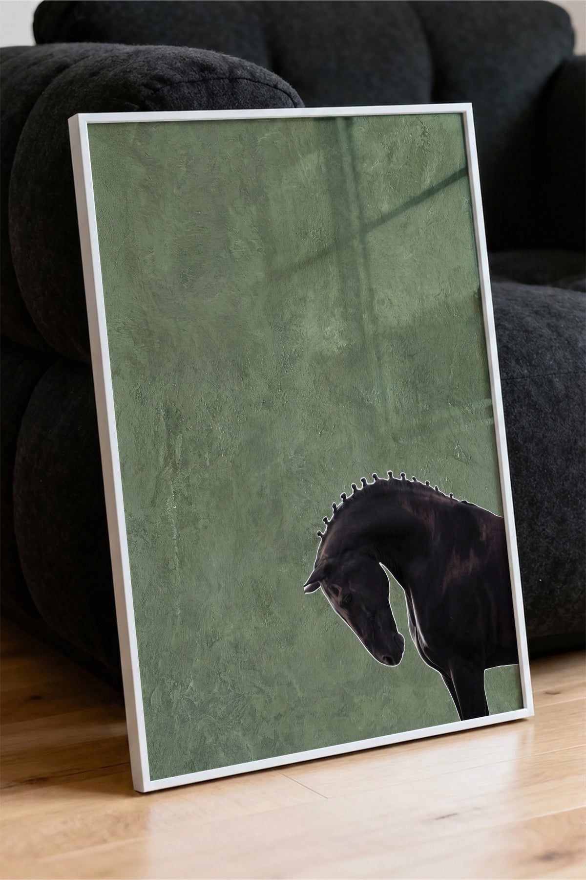 At figürü Poster – Beyaz Çerçeveli Tablo