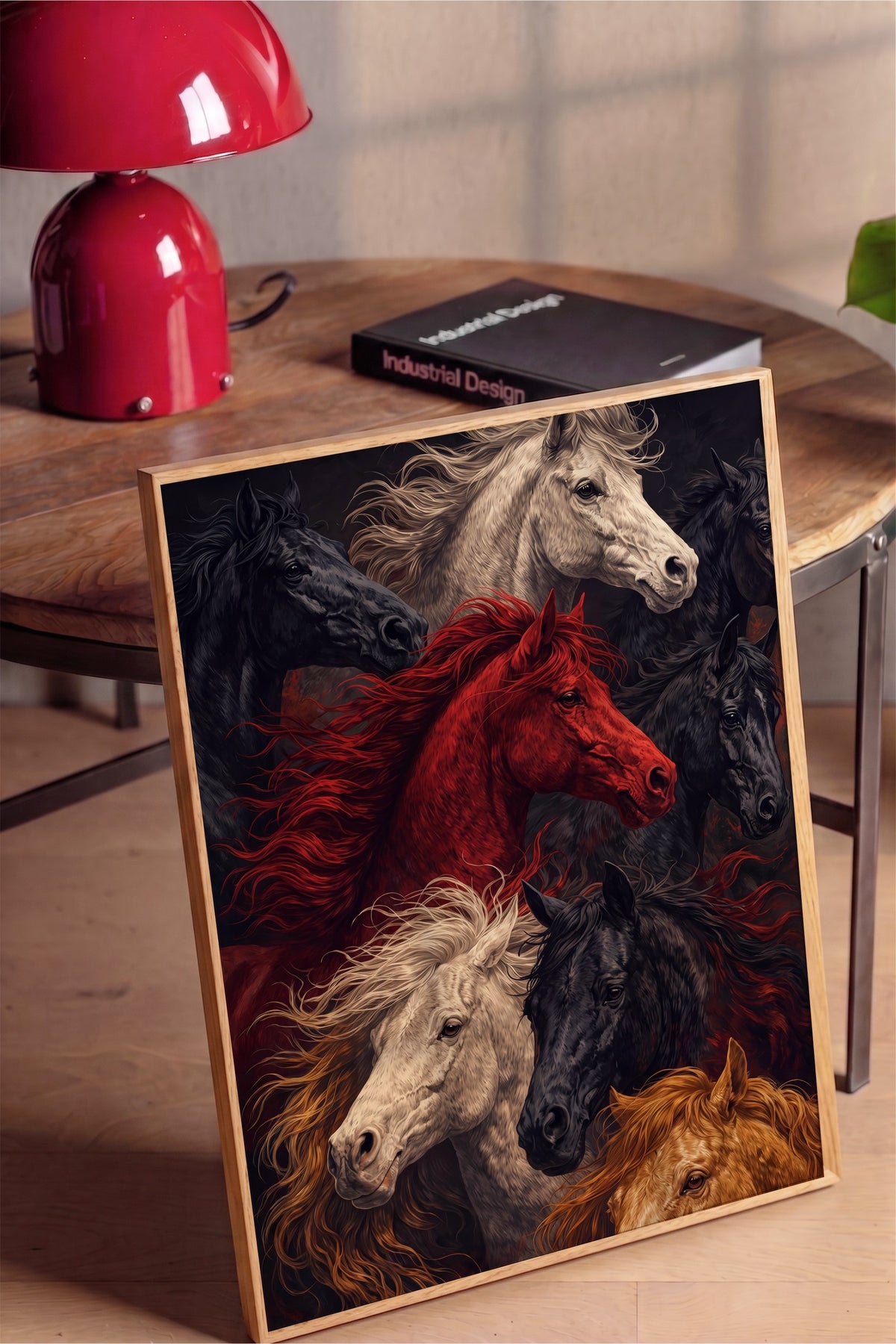 Koşan Atlar Poster – Ahşap Çerçeveli Tablo