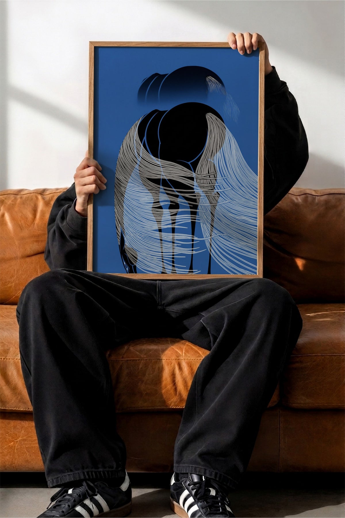 Soyut At Poster – Ahşap Çerçeveli Tablo