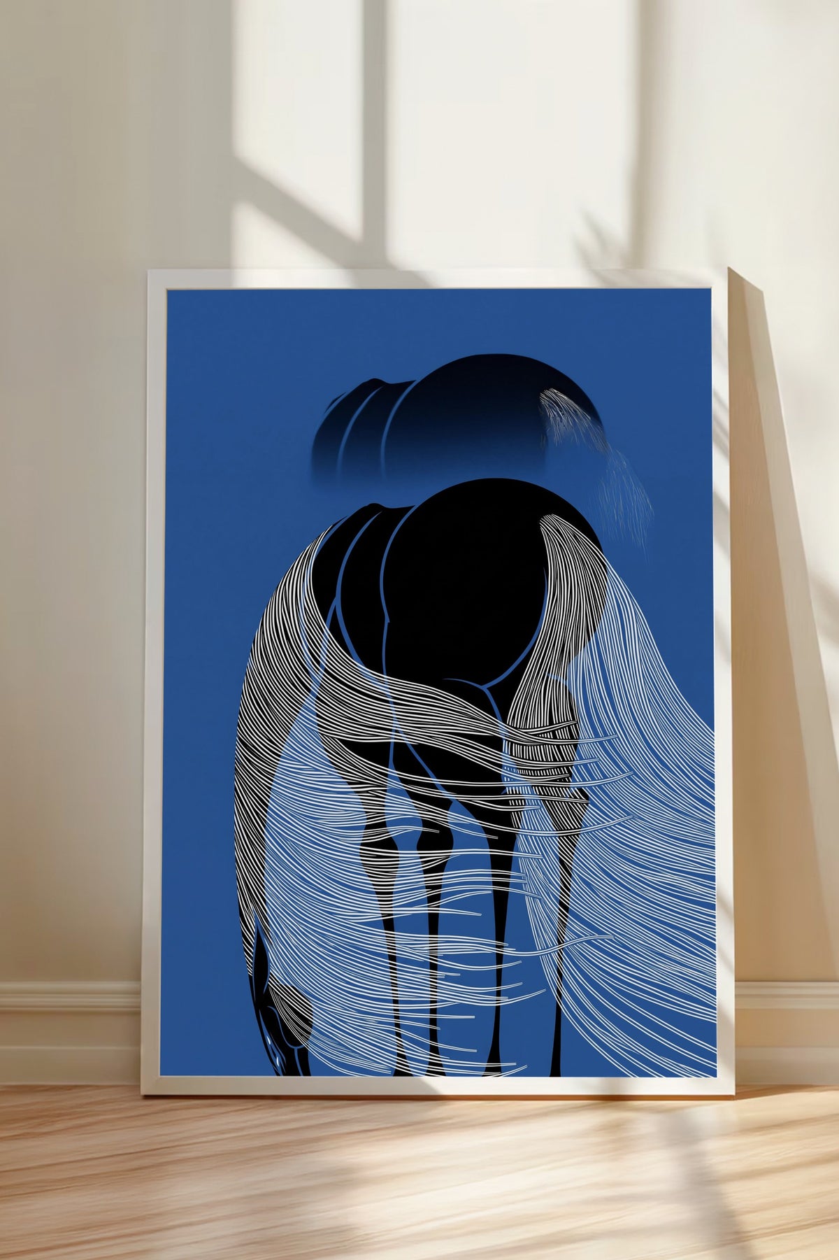 Soyut At Poster – Beyaz Çerçeveli Tablo