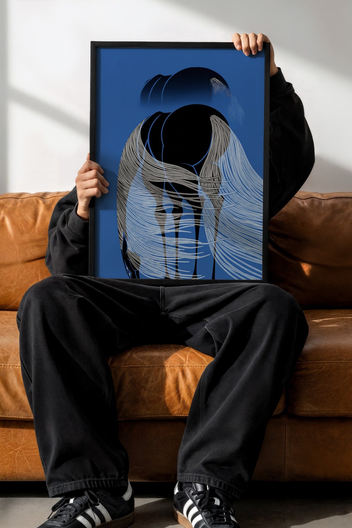 Soyut At Poster – Siyah Çerçeveli Tablo