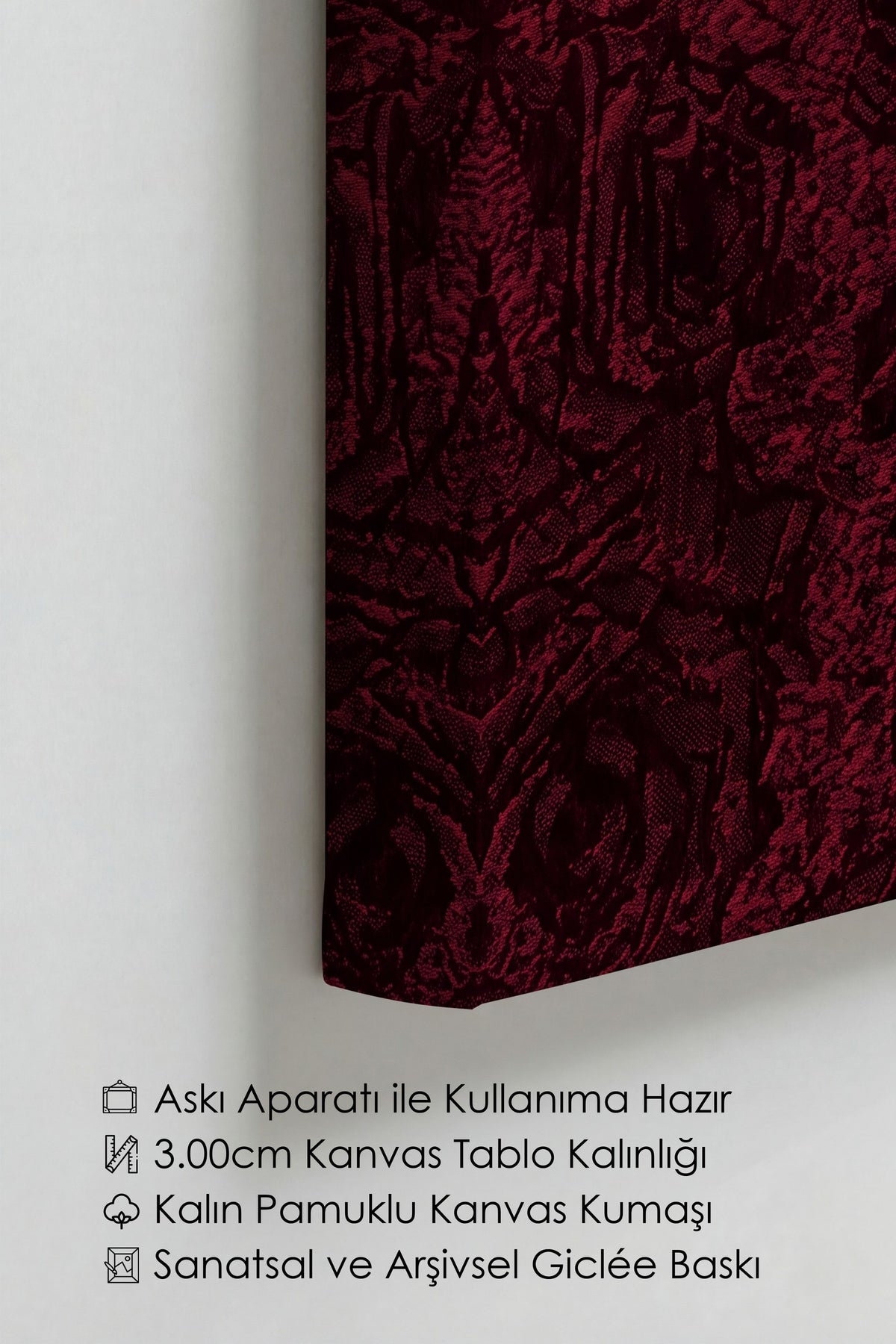 Akrep ve Gül Deseni Kanvas Tablo