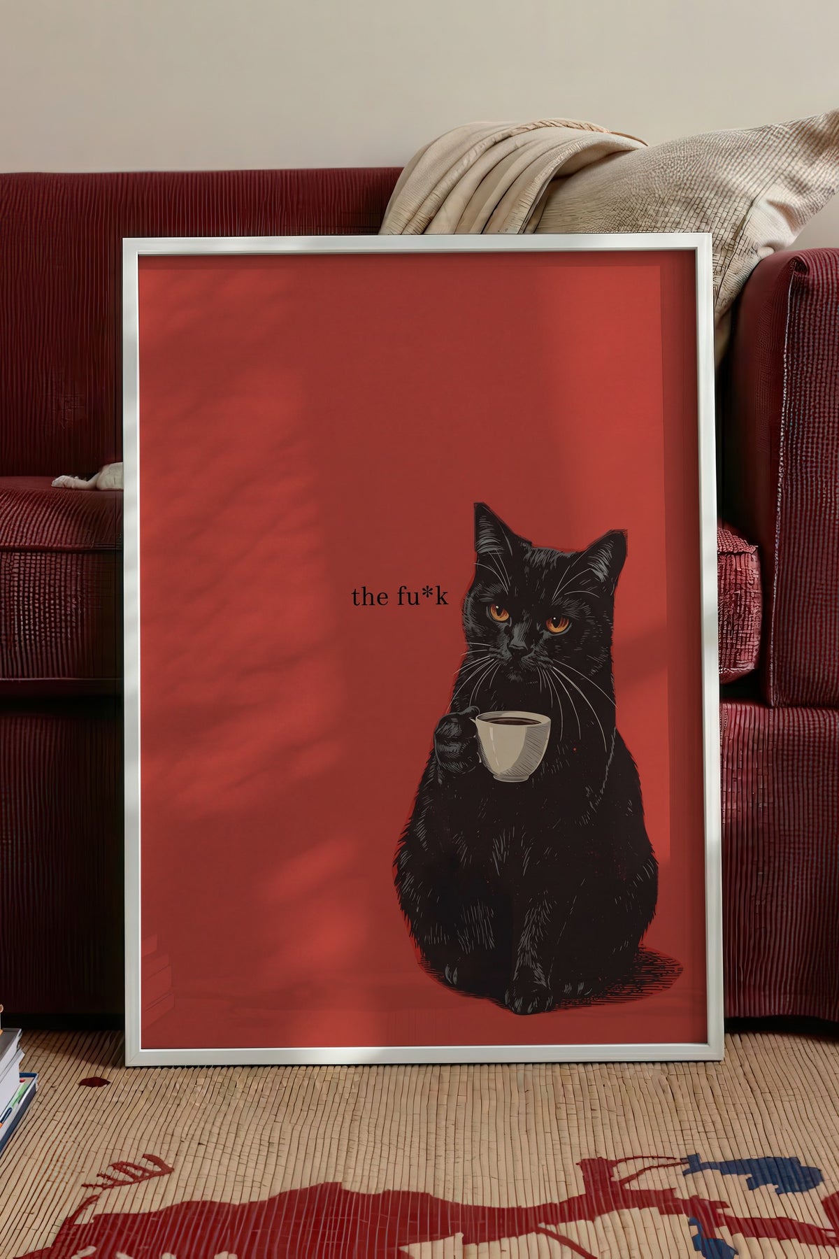 the fu*k Poster – Beyaz Çerçeveli Tablo