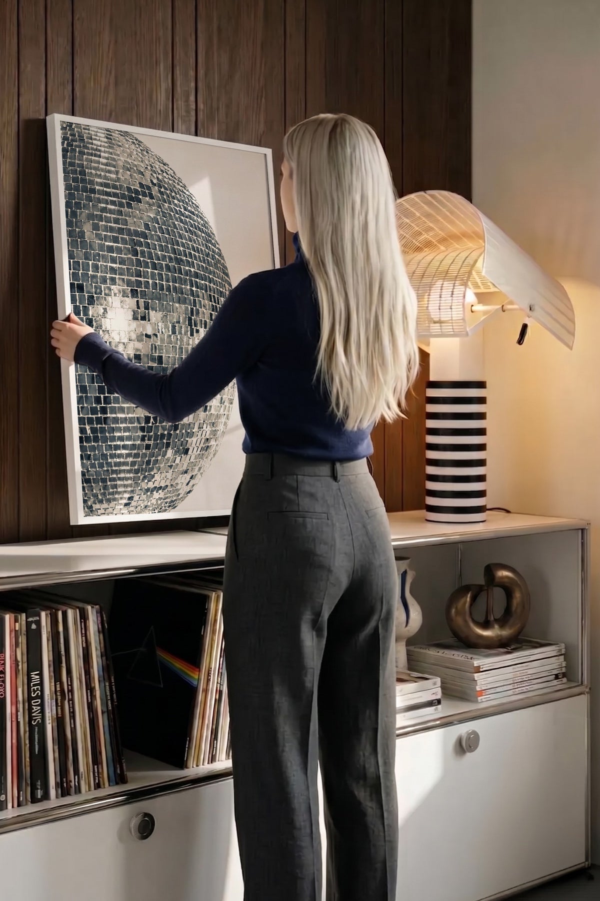Disko Topu Poster – Beyaz Çerçeveli Tablo