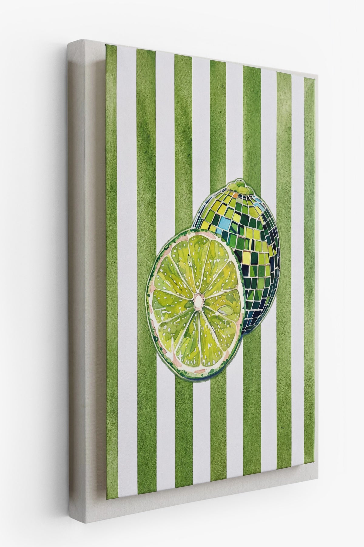 Yeşil Limon Deseni Kanvas Tablo