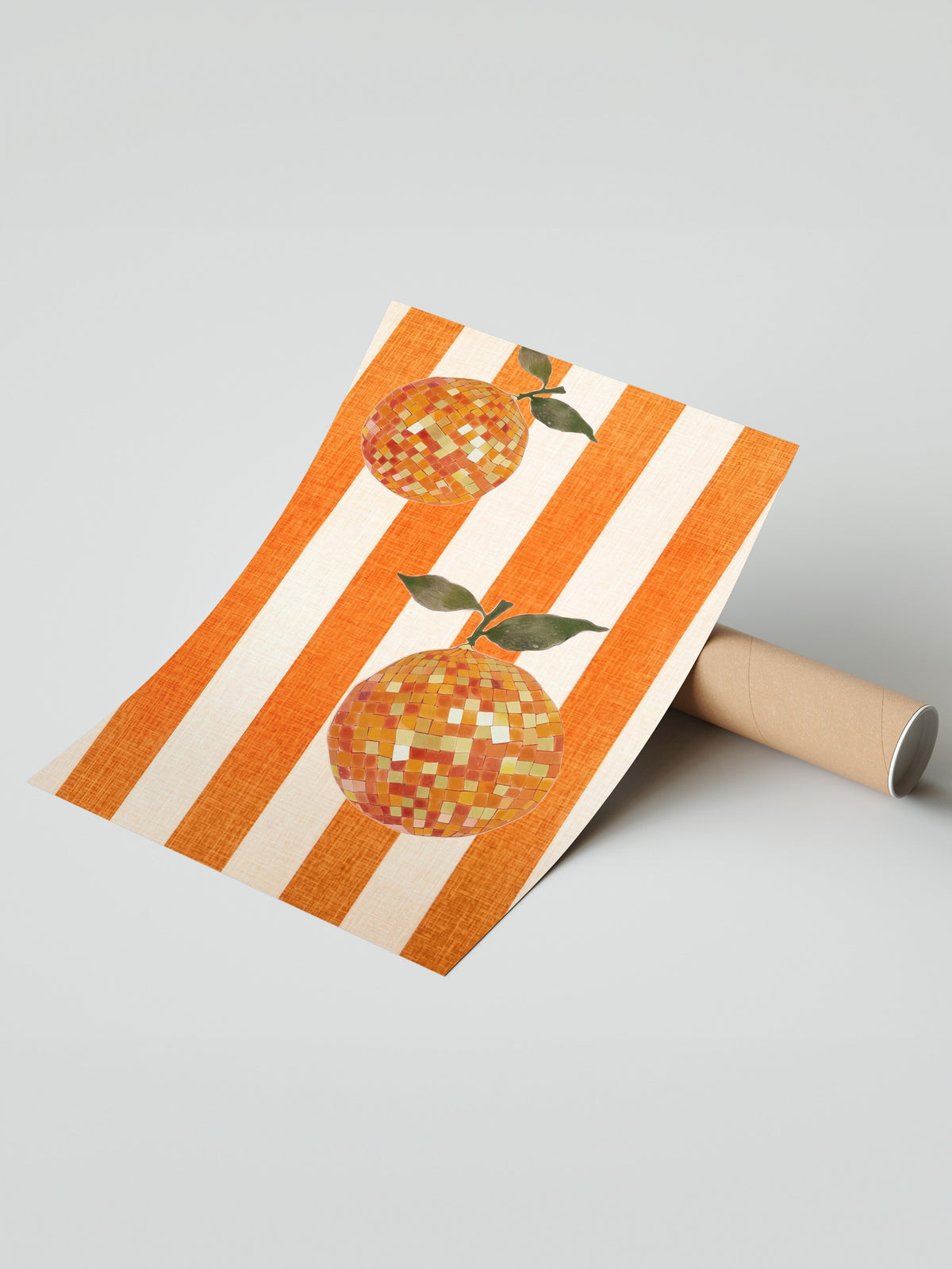 Mozaik Turuncu Meyve Çerçevesiz Poster
