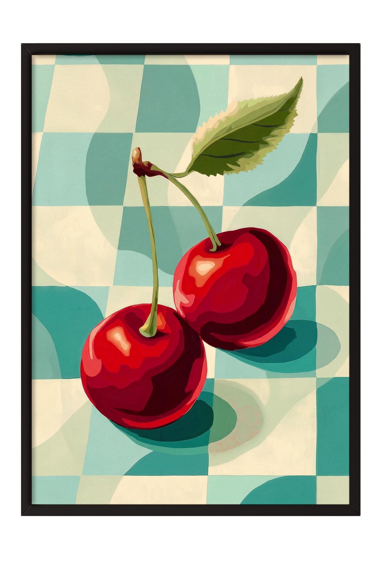 Kirazlar Poster – Siyah Çerçeveli Tablo