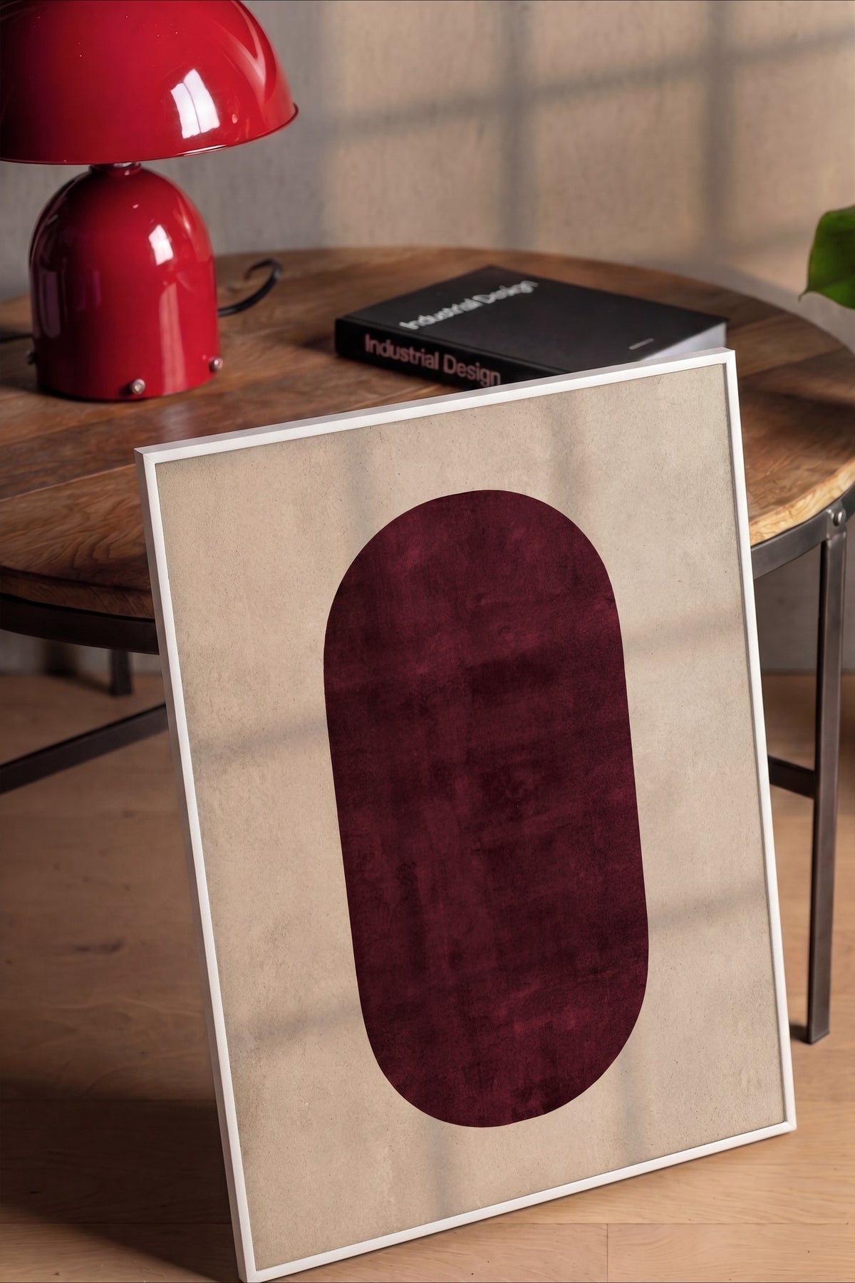Soyut Geometrik Desen Poster – Beyaz Çerçeveli Tablo