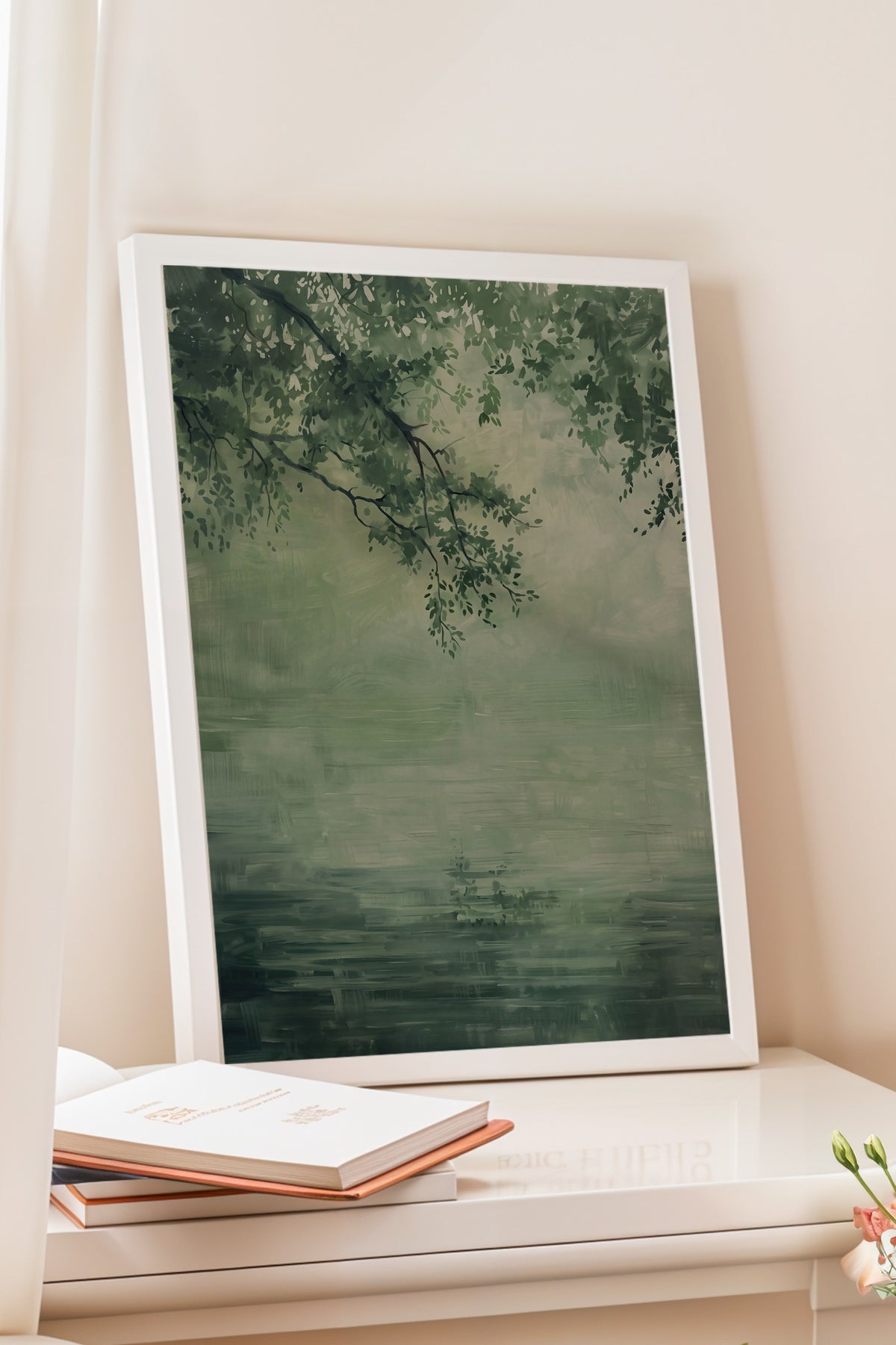 Doğal Huzur Poster – Beyaz Çerçeveli Tablo