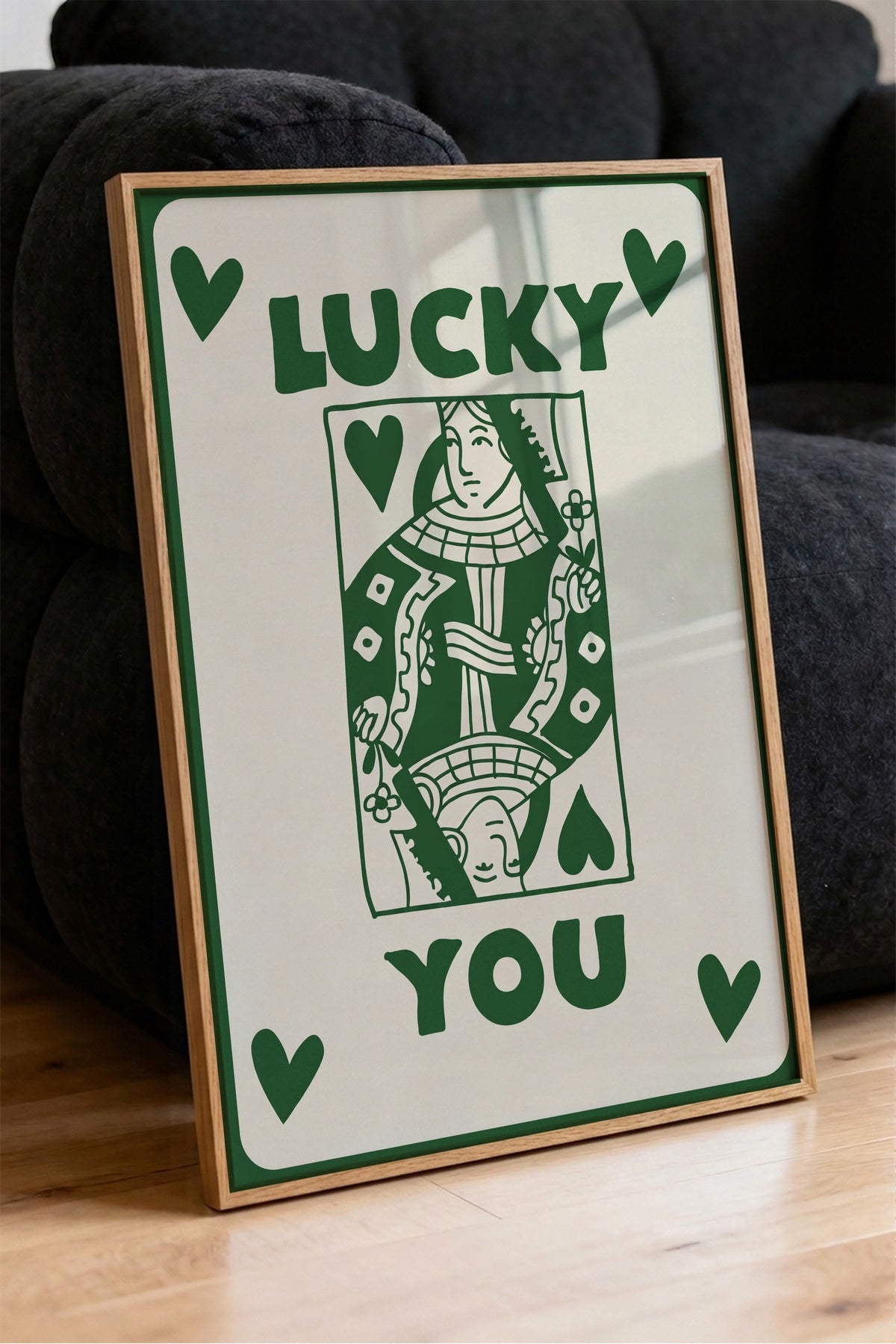 LUCKY YOU Poster – Ahşap Çerçeveli Tablo