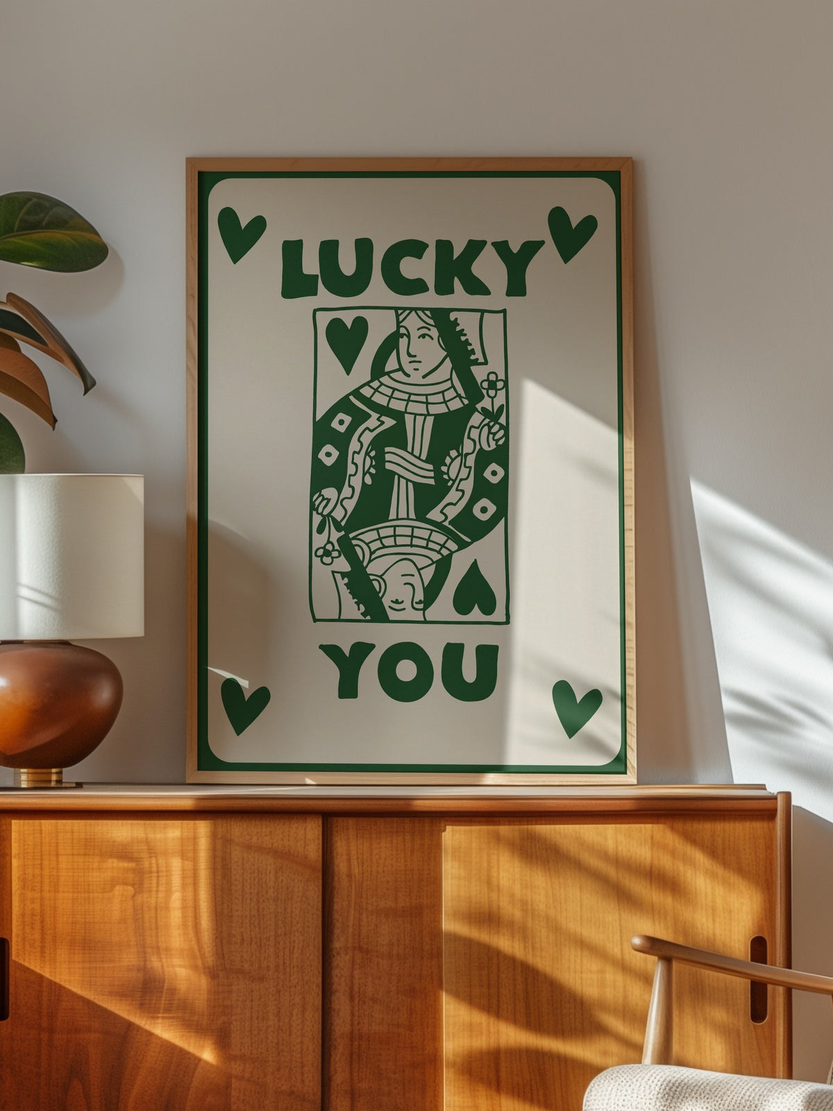 LUCKY YOU Poster – Ahşap Çerçeveli Tablo