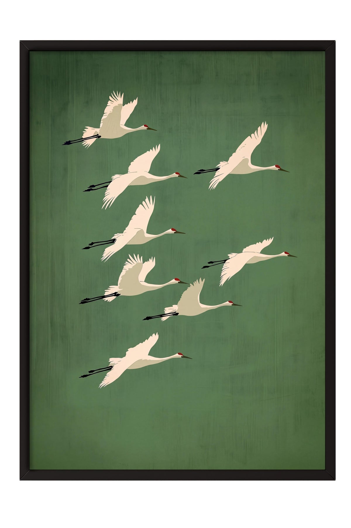 Uçan Turnalar Poster – Siyah Çerçeveli Tablo