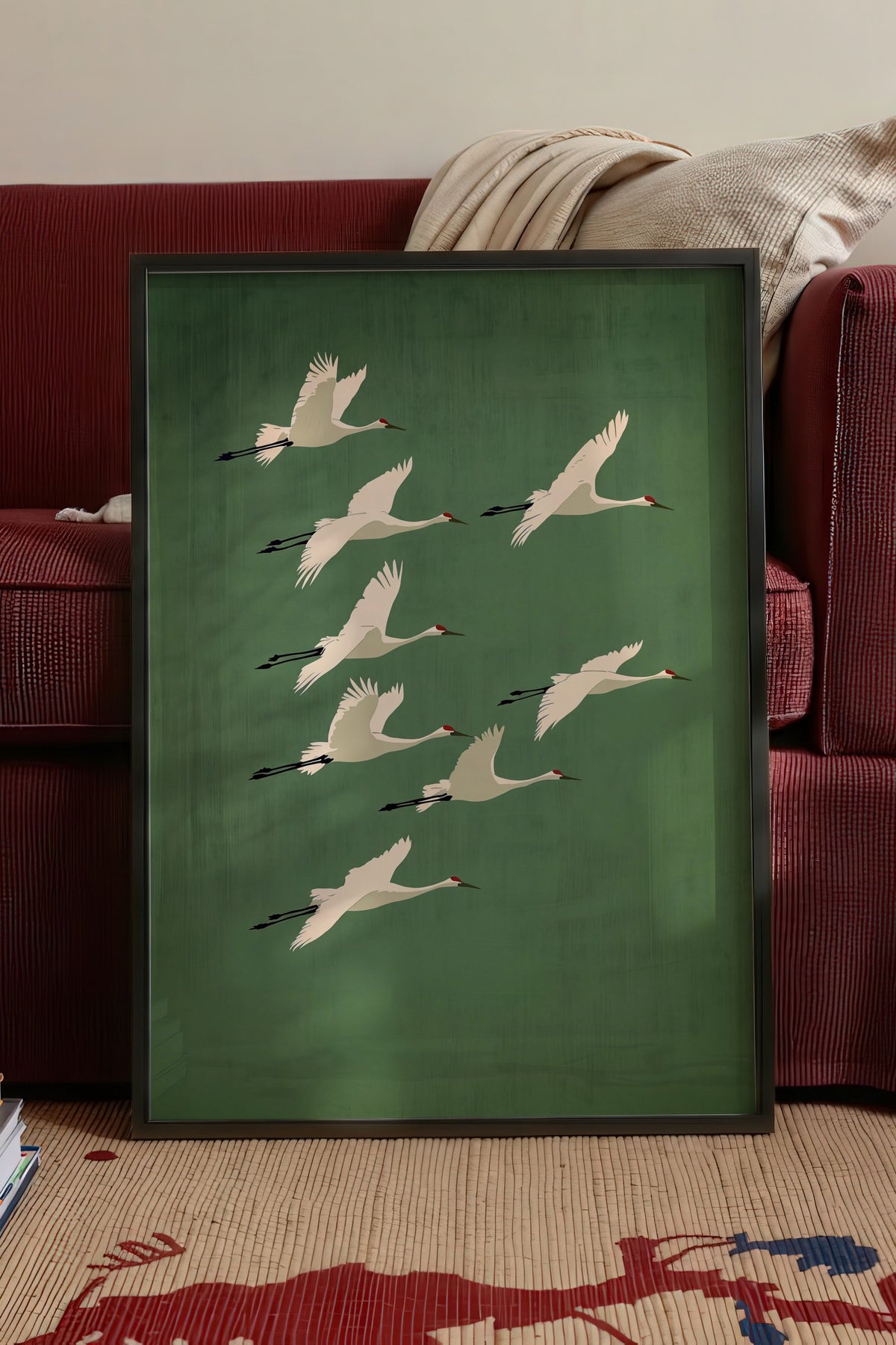 Uçan Turnalar Poster – Siyah Çerçeveli Tablo