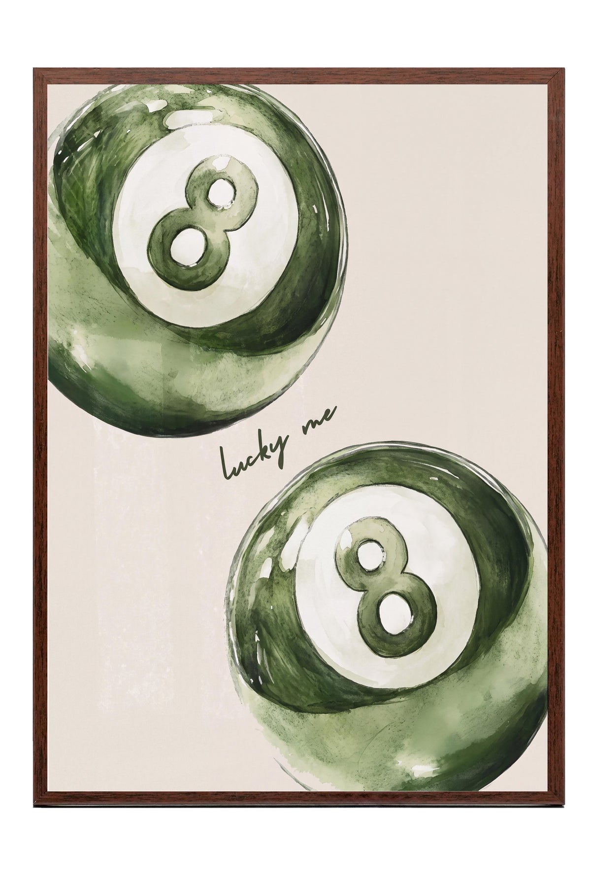 lucky me Poster – Kahverengi Çerçeveli Tablo