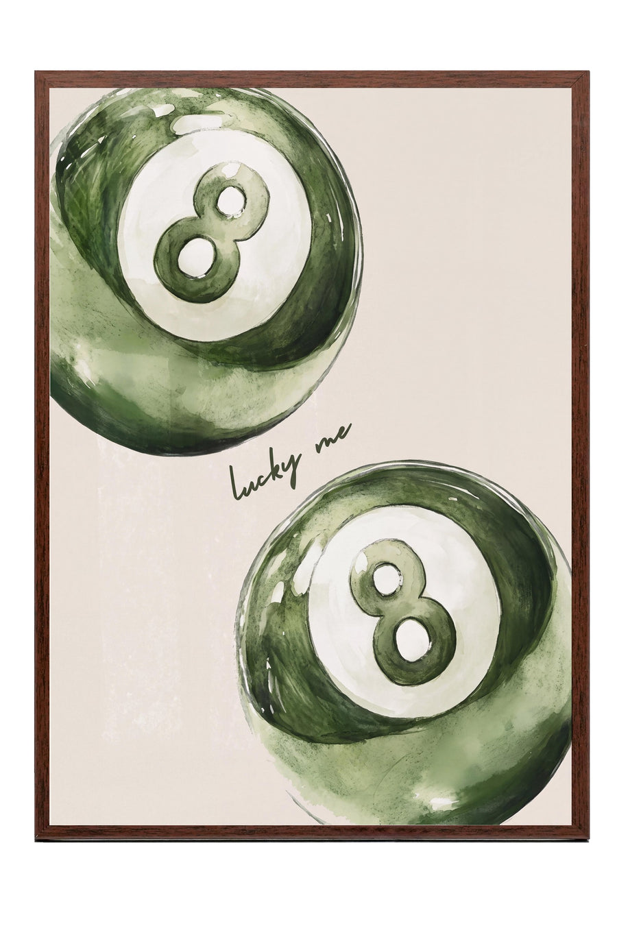 lucky me Poster – Kahverengi Çerçeveli Tablo