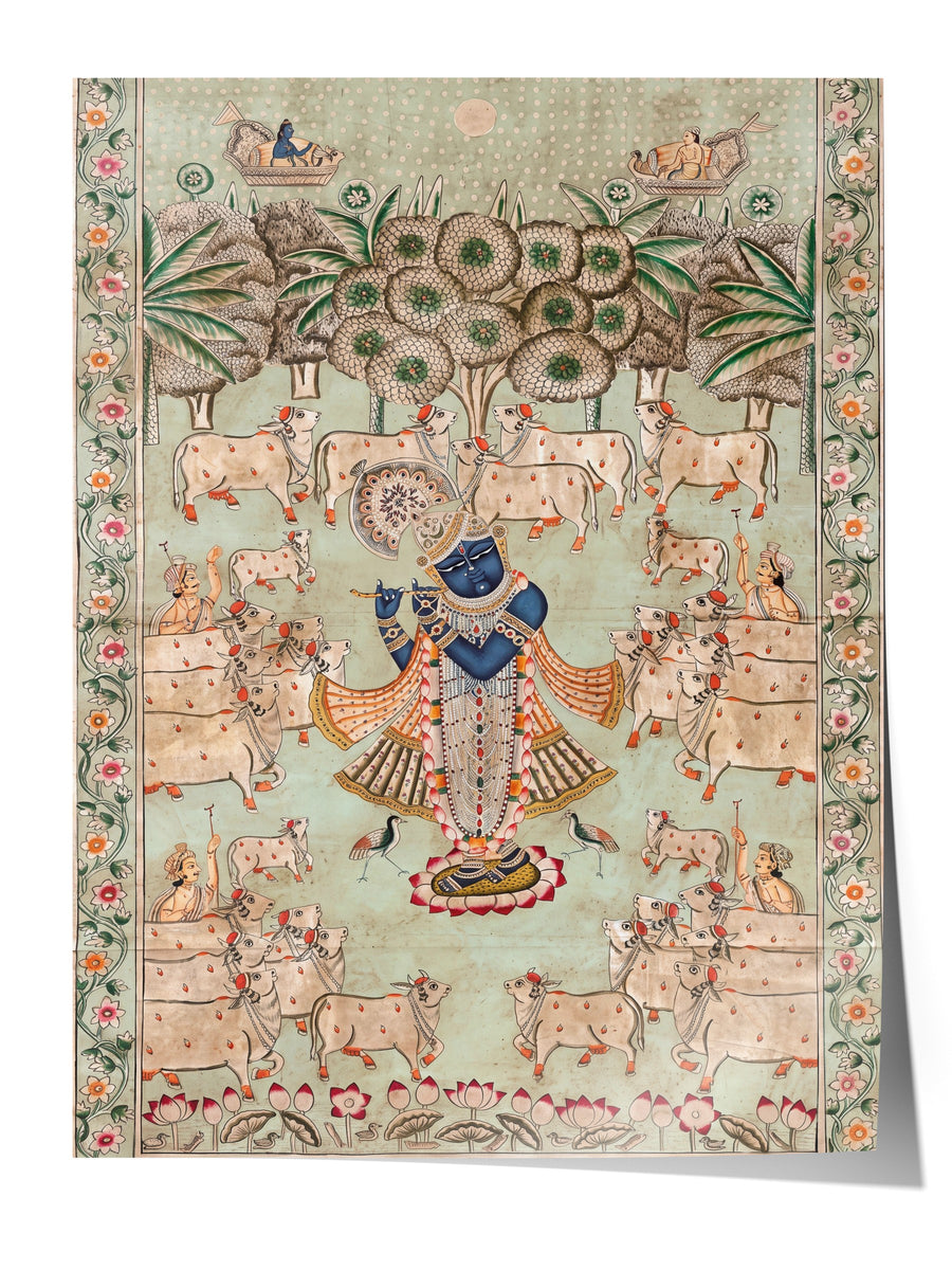 Hindistan Mitolojisi Temalı Sanat Çerçevesiz Poster