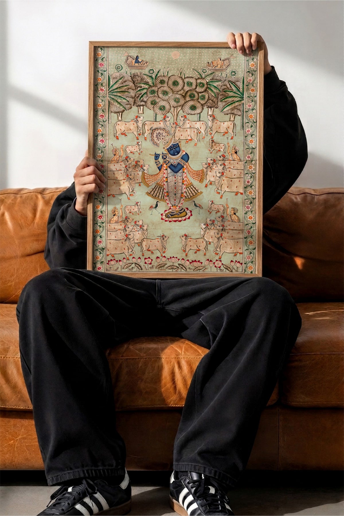 Hindistan Mitolojisi Temalı Sanat Poster – Ahşap Çerçeveli Tablo