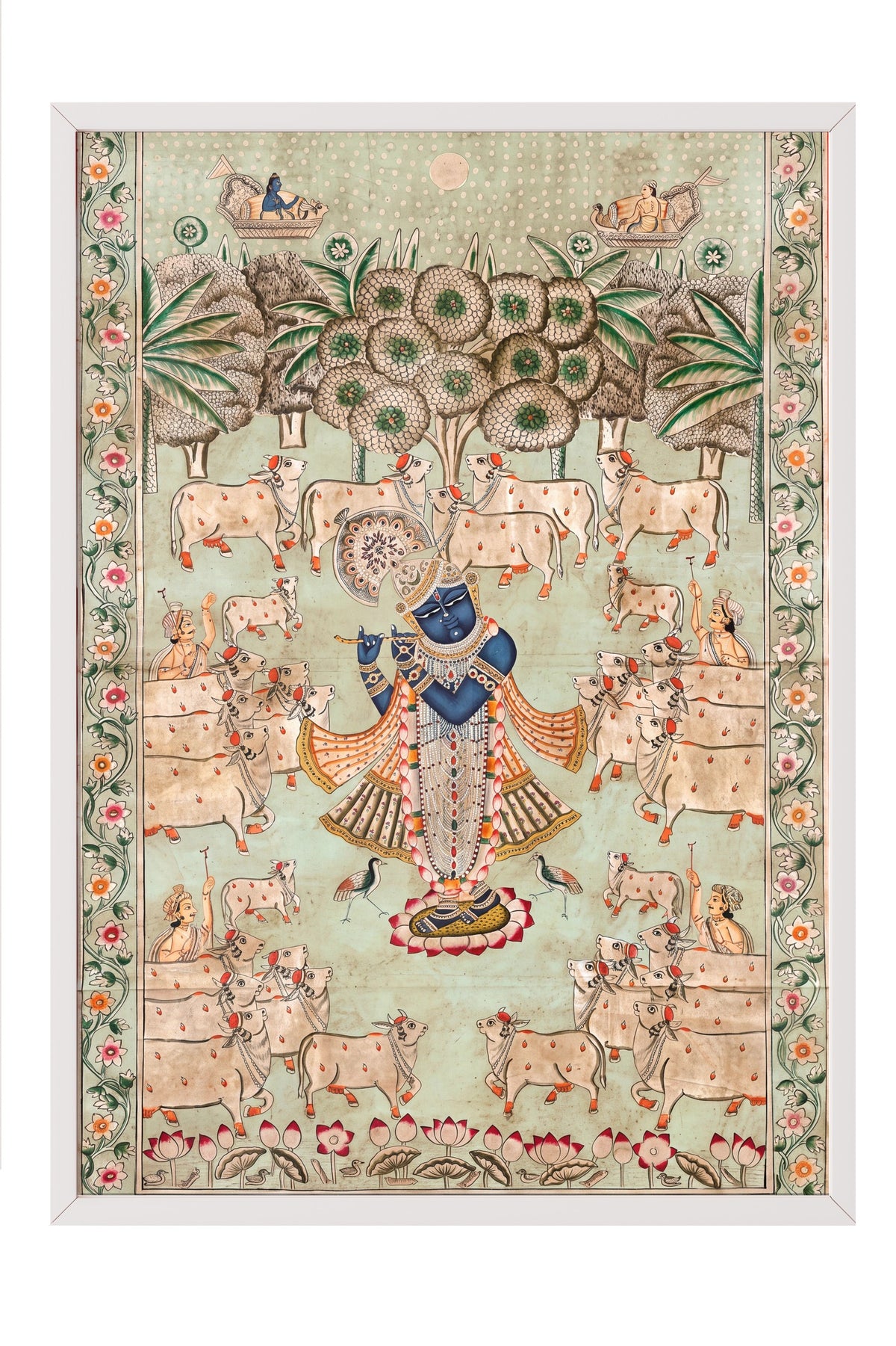 Hindistan Mitolojisi Temalı Sanat Poster – Beyaz Çerçeveli Tablo