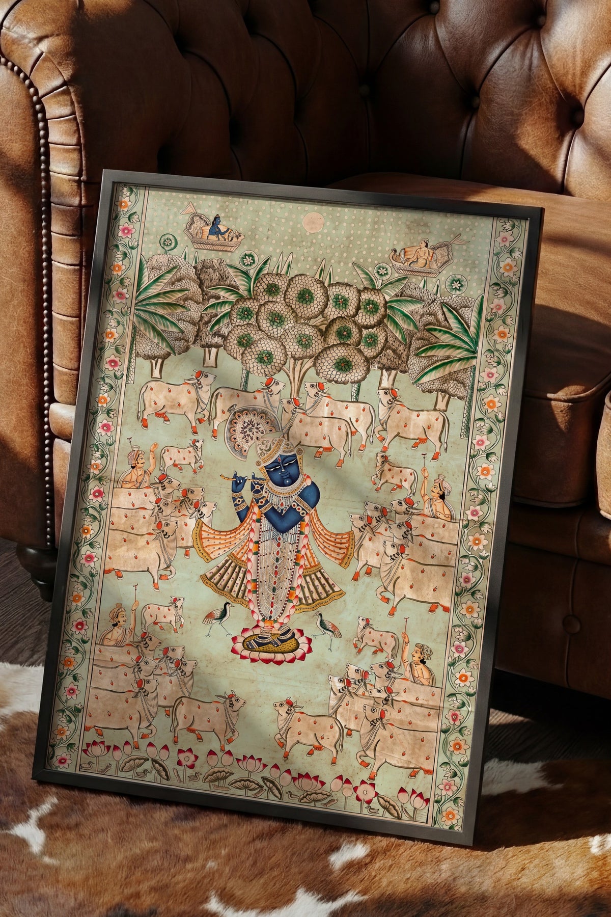 Hindistan Mitolojisi Temalı Sanat Poster – Siyah Çerçeveli Tablo