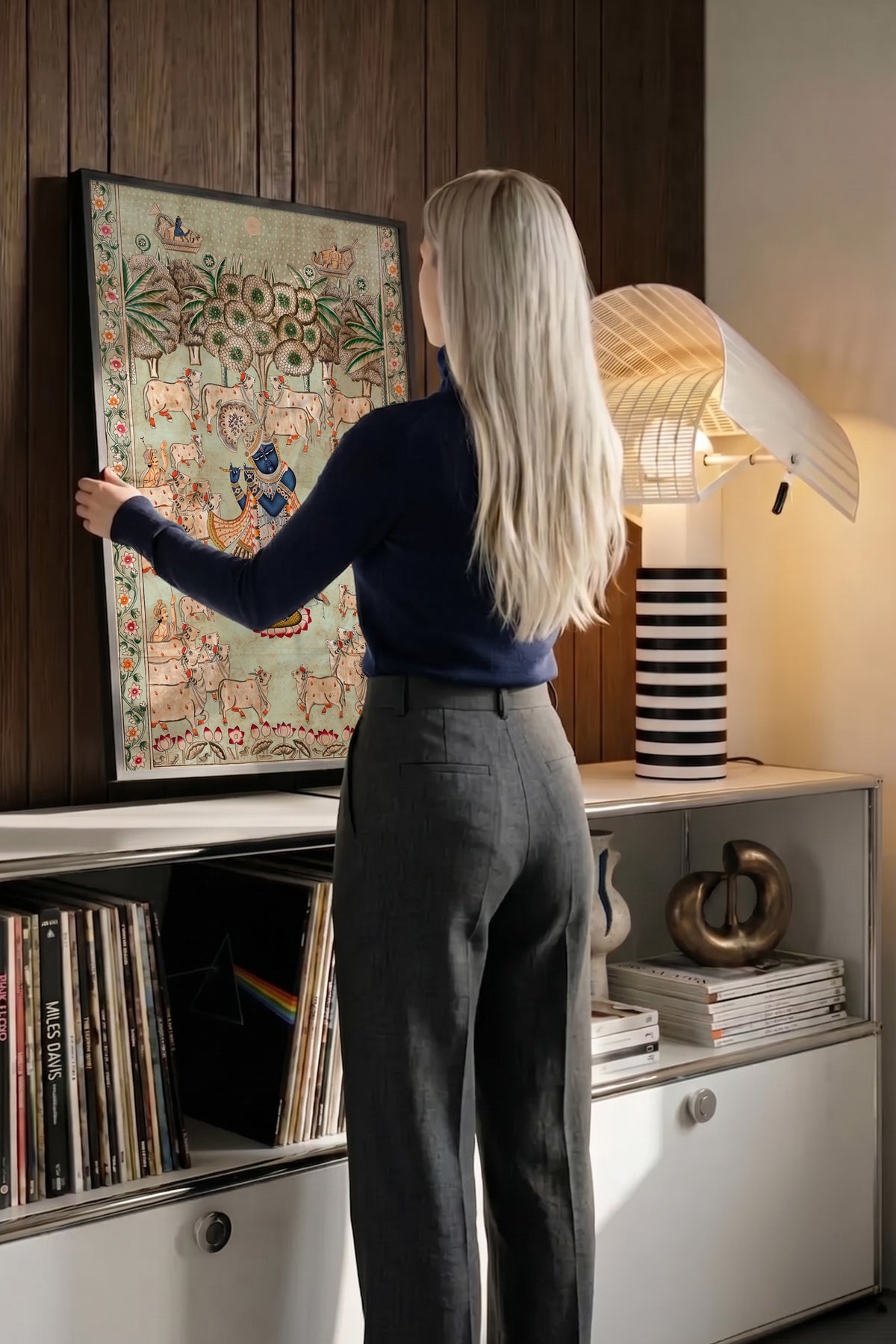 Hindistan Mitolojisi Temalı Sanat Poster – Siyah Çerçeveli Tablo