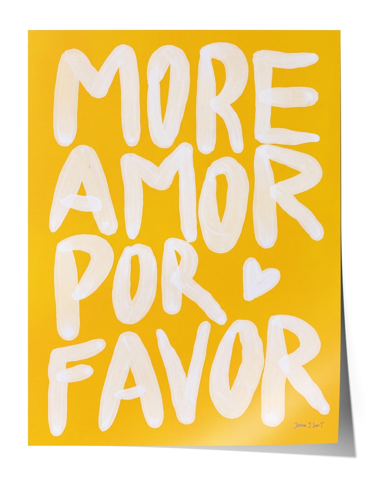MORE AMOR POR FAVOR Çerçevesiz Poster