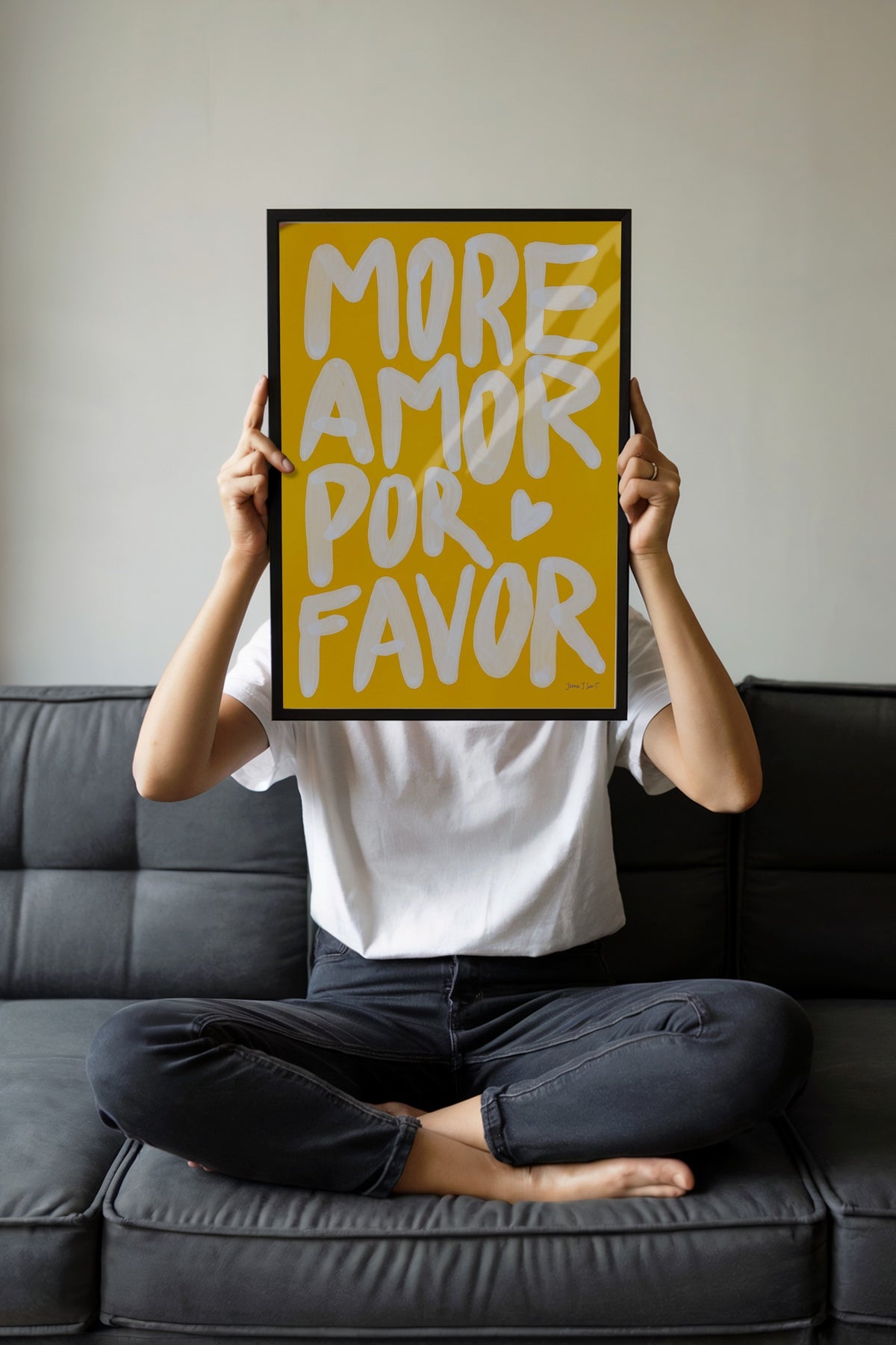 MORE AMOR POR FAVOR Poster – Siyah Çerçeveli Tablo