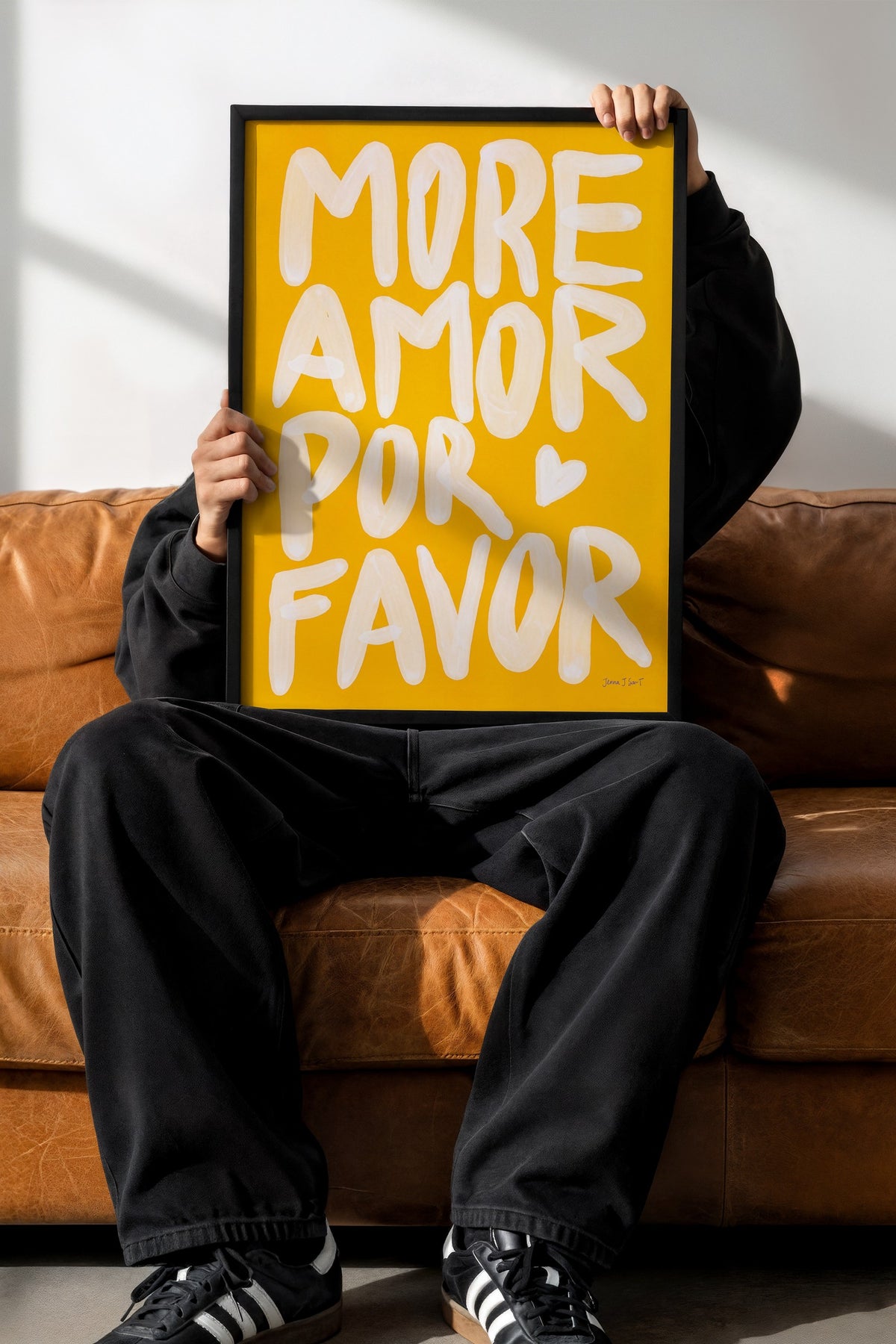 MORE AMOR POR FAVOR Poster – Siyah Çerçeveli Tablo