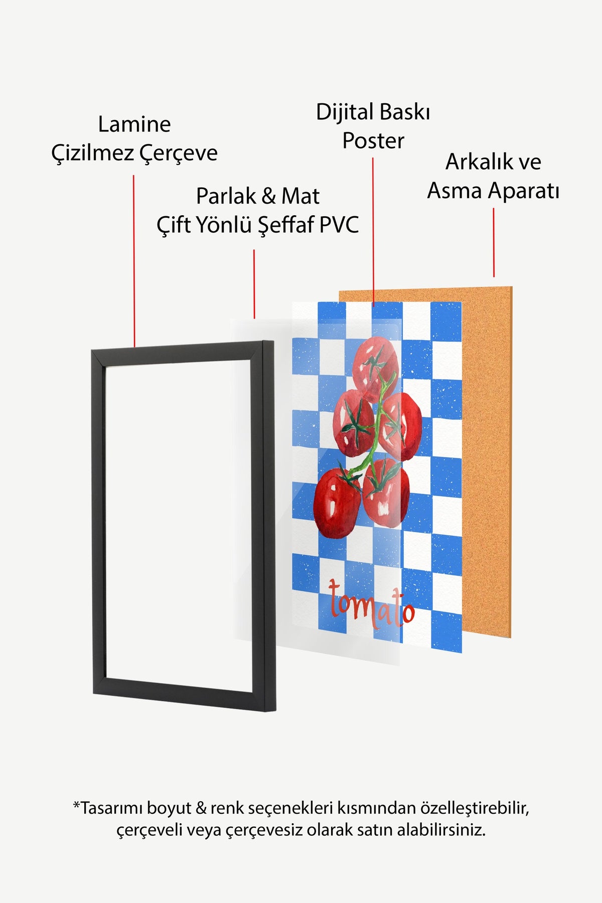 tomato Poster – Siyah Çerçeveli Tablo