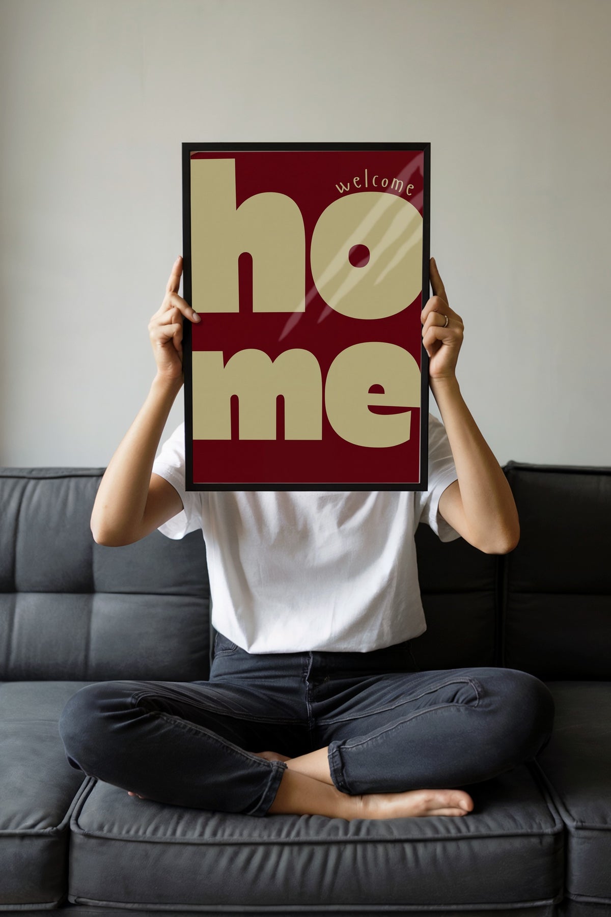 welcome home Poster – Siyah Çerçeveli Tablo