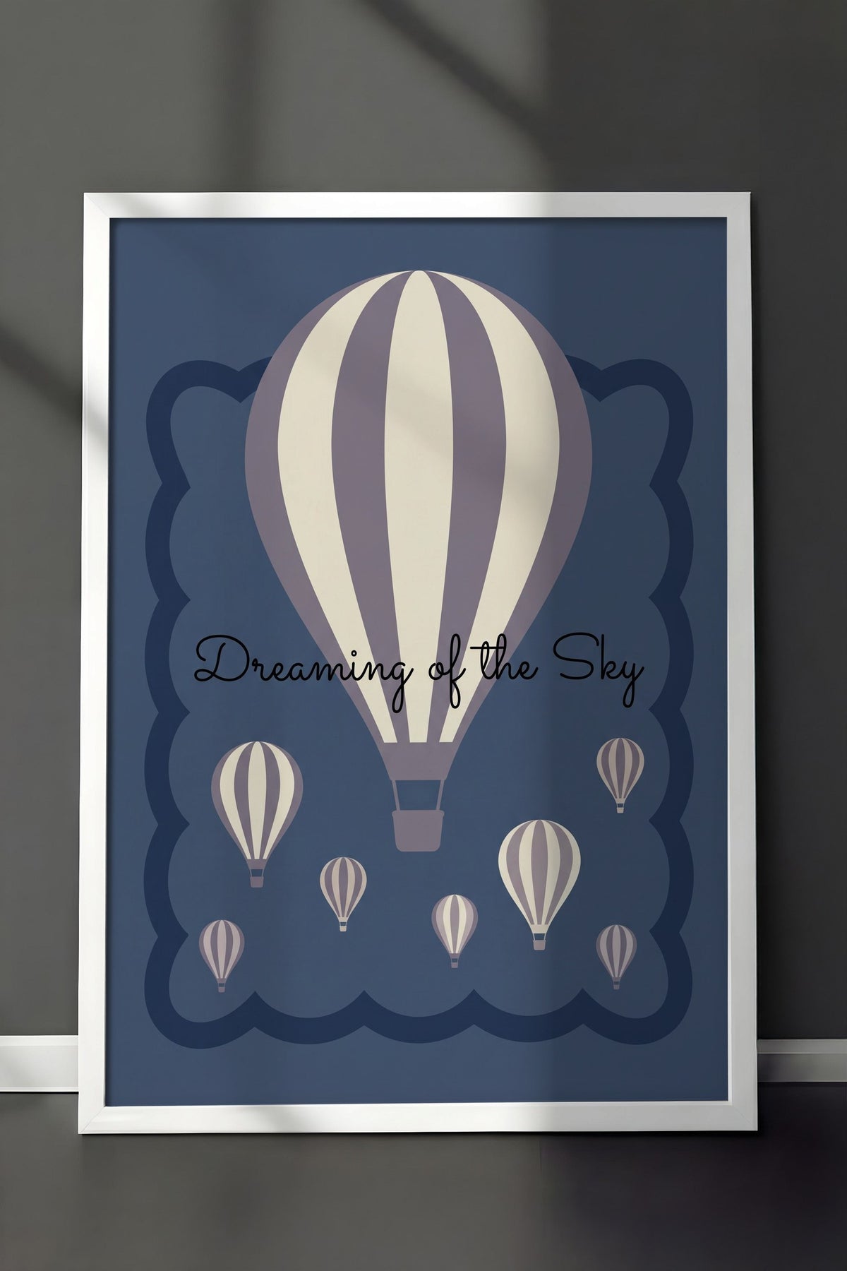 Dreaming of the Sky Poster – Beyaz Çerçeveli Tablo