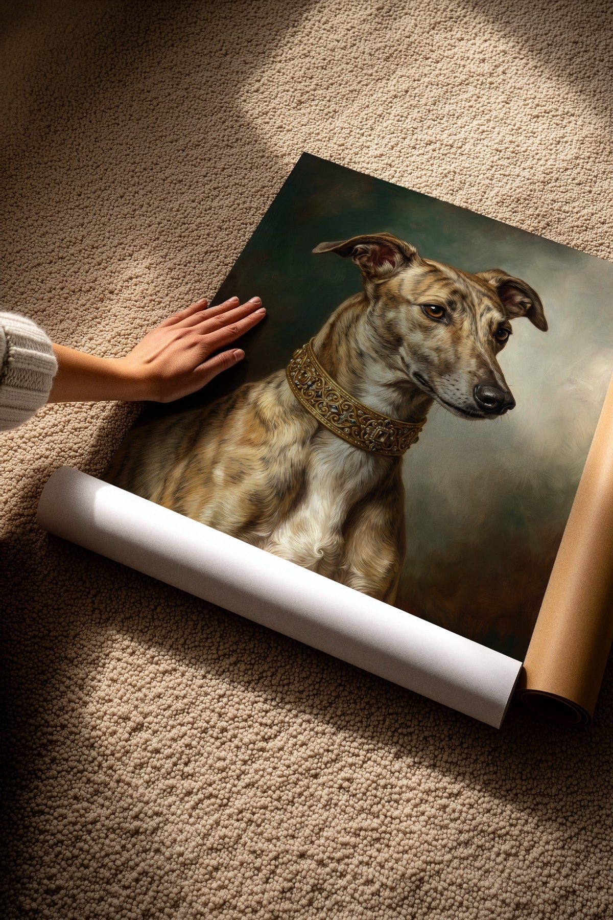 Zarif Köpek Portresi Çerçevesiz Poster