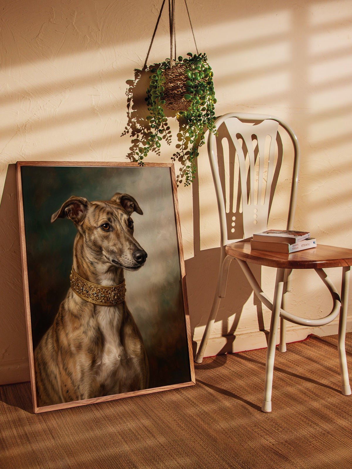 Zarif Köpek Portresi Poster – Ahşap Çerçeveli Tablo