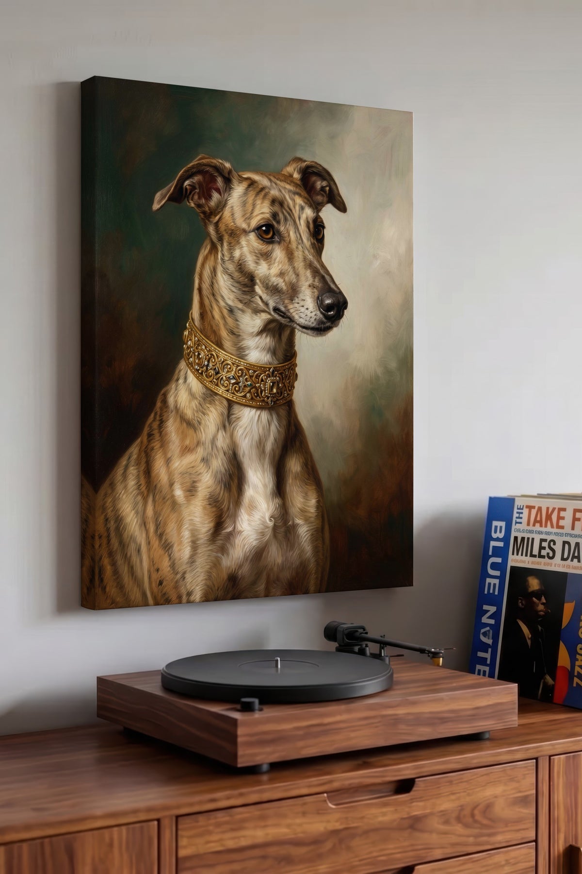 Zarif Köpek Portresi Kanvas Tablo