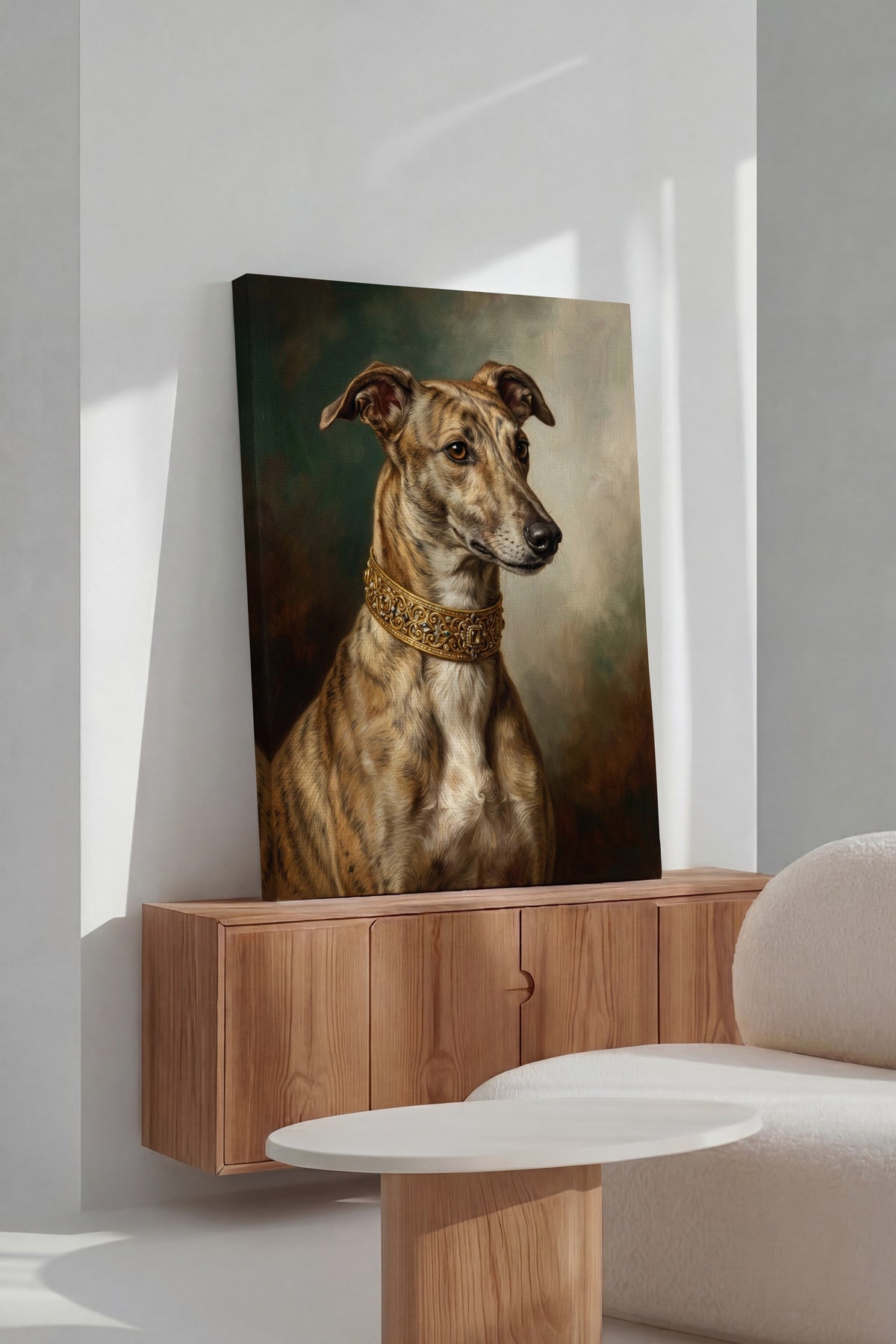 Zarif Köpek Portresi Kanvas Tablo