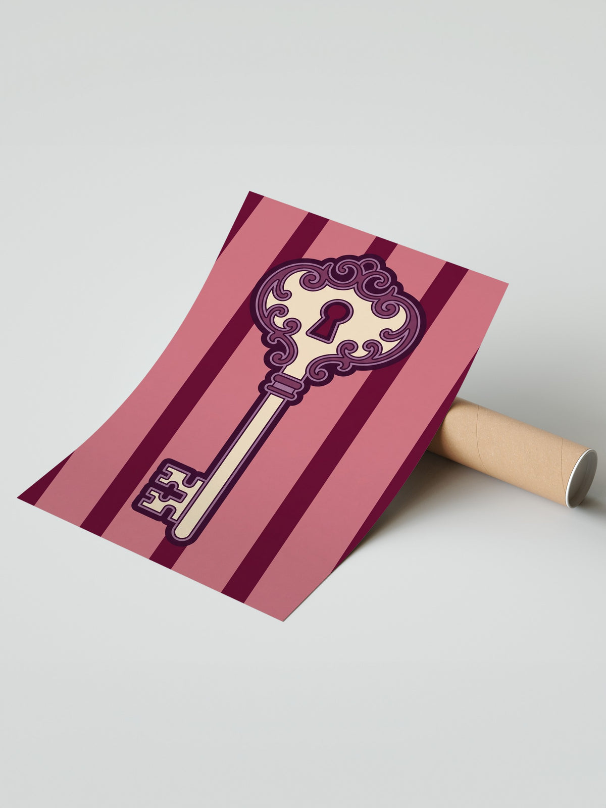 Dekoratif Anahtar İllüstrasyonu Çerçevesiz Poster