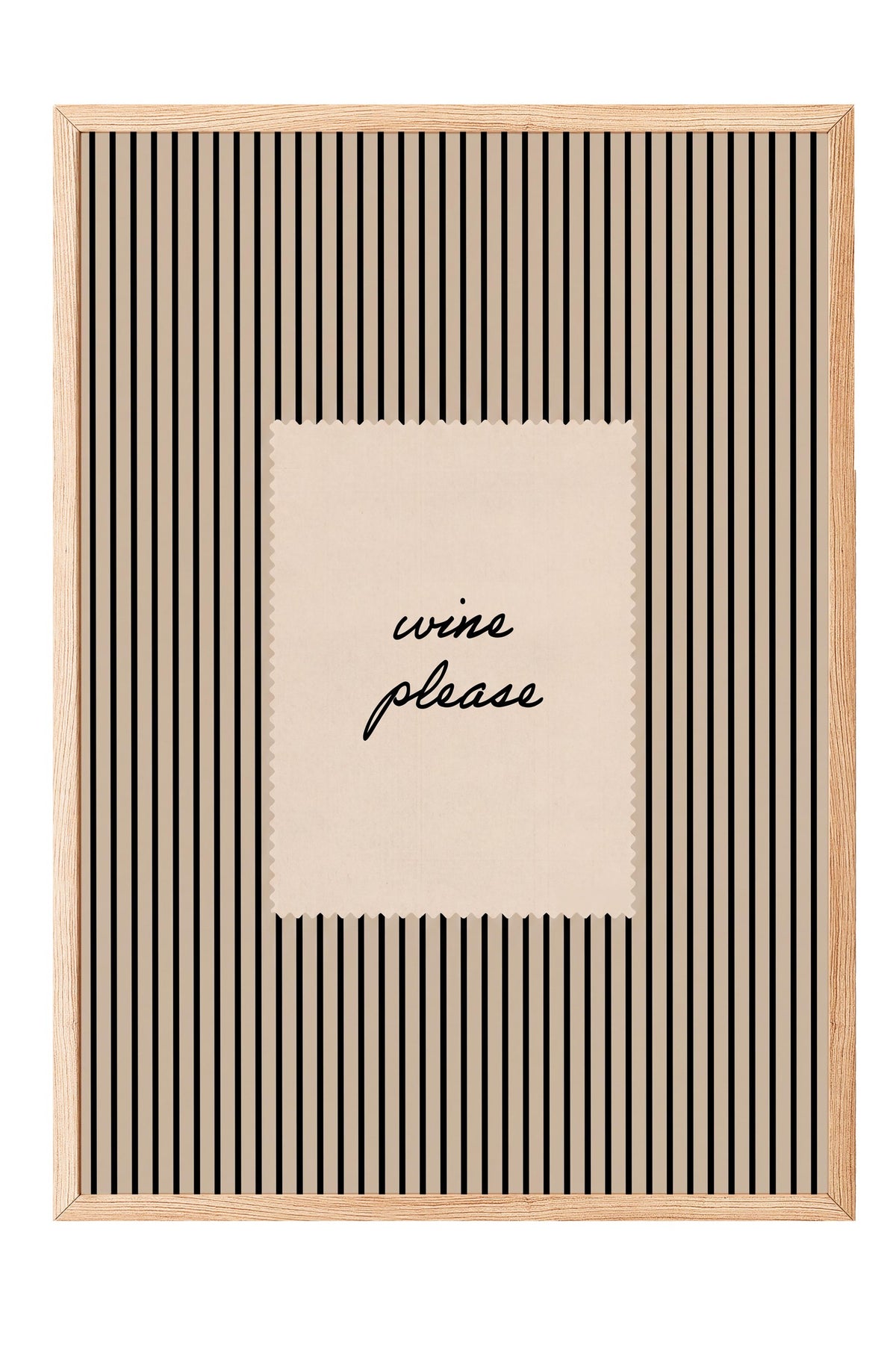 wine please Poster – Ahşap Çerçeveli Tablo