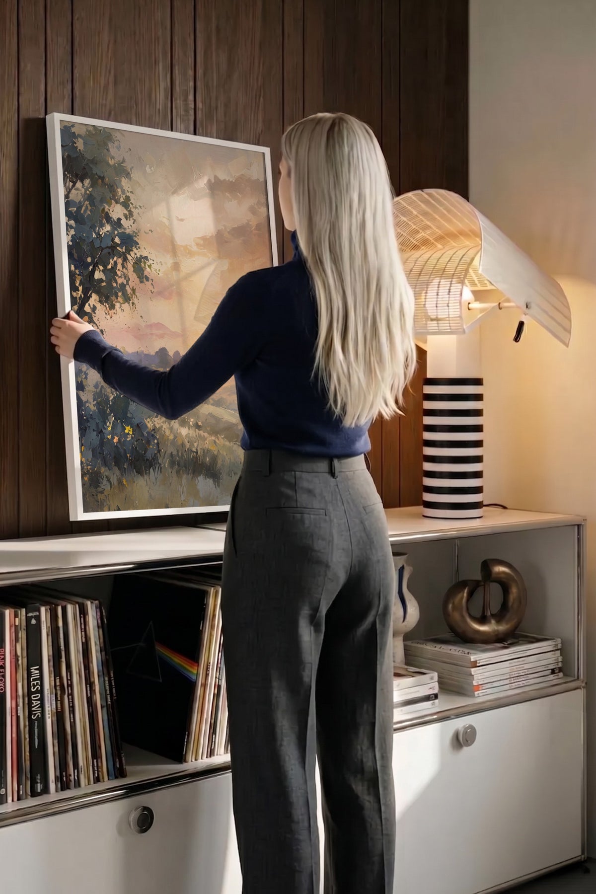 Gün Batımı Manzarası Poster – Beyaz Çerçeveli Tablo